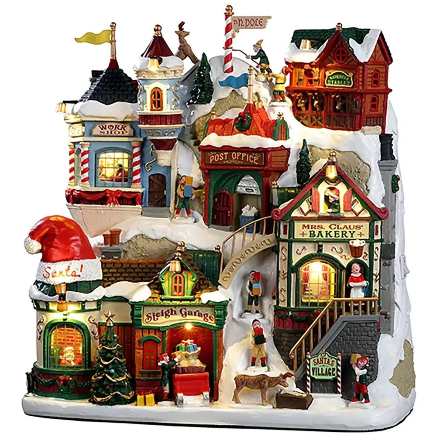 Lemax Vánoční dekorace Santa's Village 26 x 26 x 9,5 cm