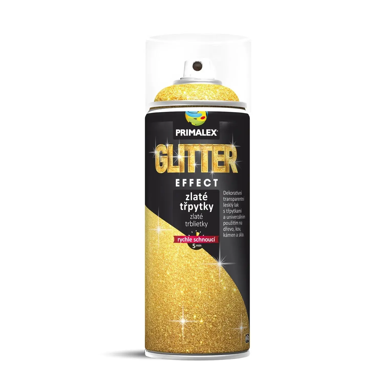 PRIMALEX Lak ve spreji Glitter Effect zlatý 400 ml