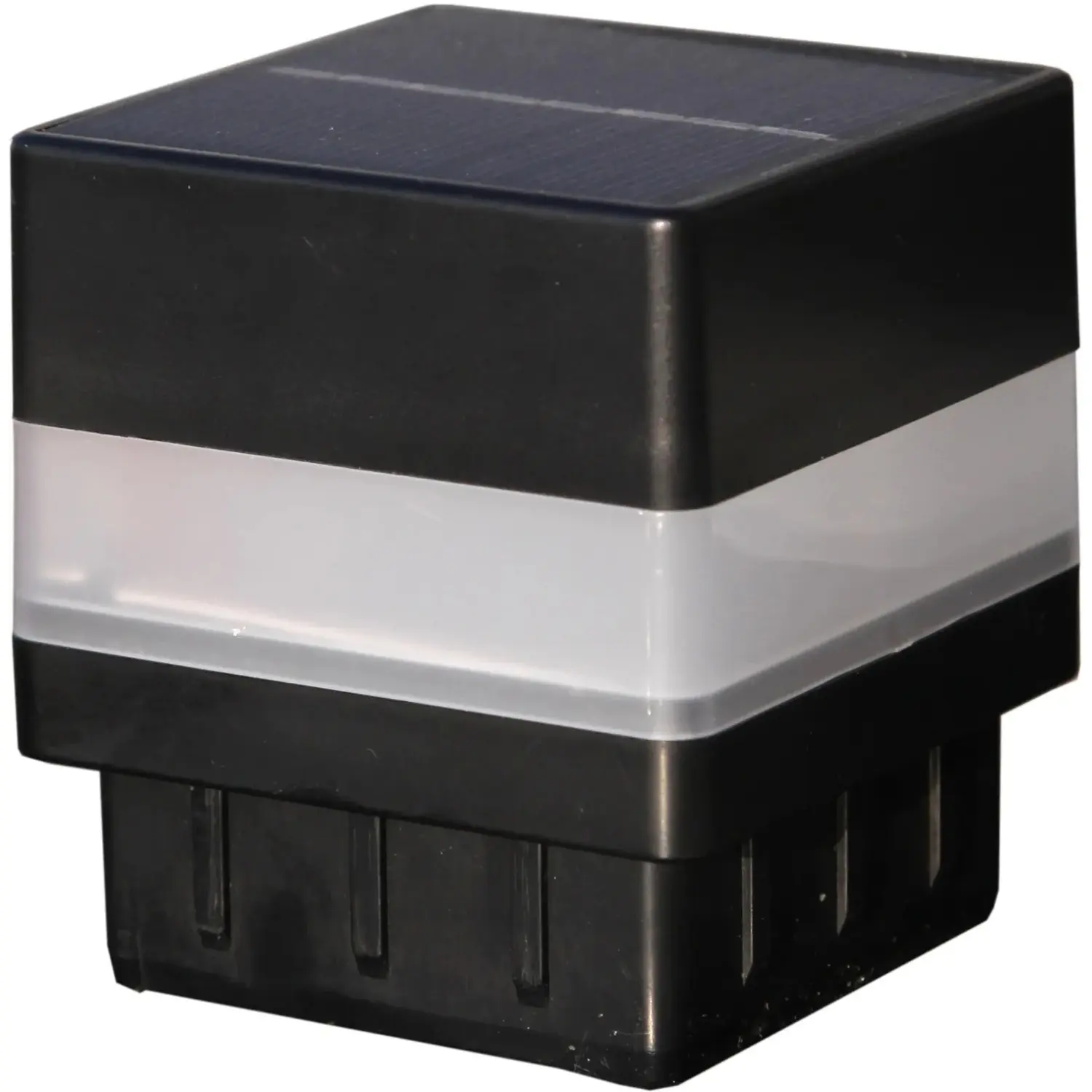 Floraworld Solární LED krytka na sloupek antracitová, 2 ks, 6 x 6 cm