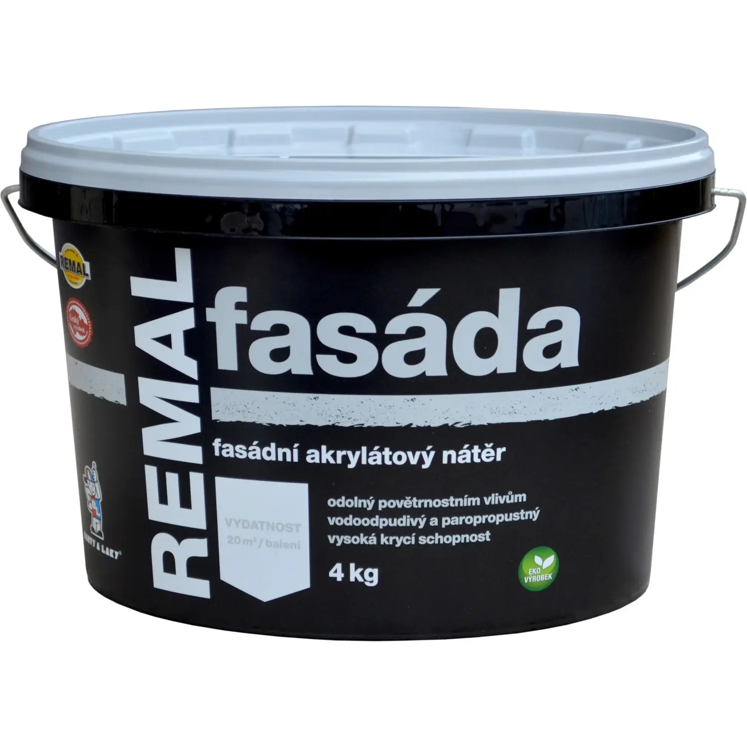 REMAL Fasádní akrylátový nátěr FASÁDA bílý 4 kg