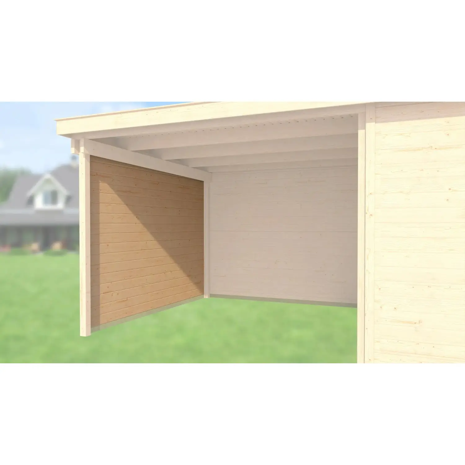 Weka Boční stěna pro designový domek 126 a 172, přírodní, 21 mm, 235 cm