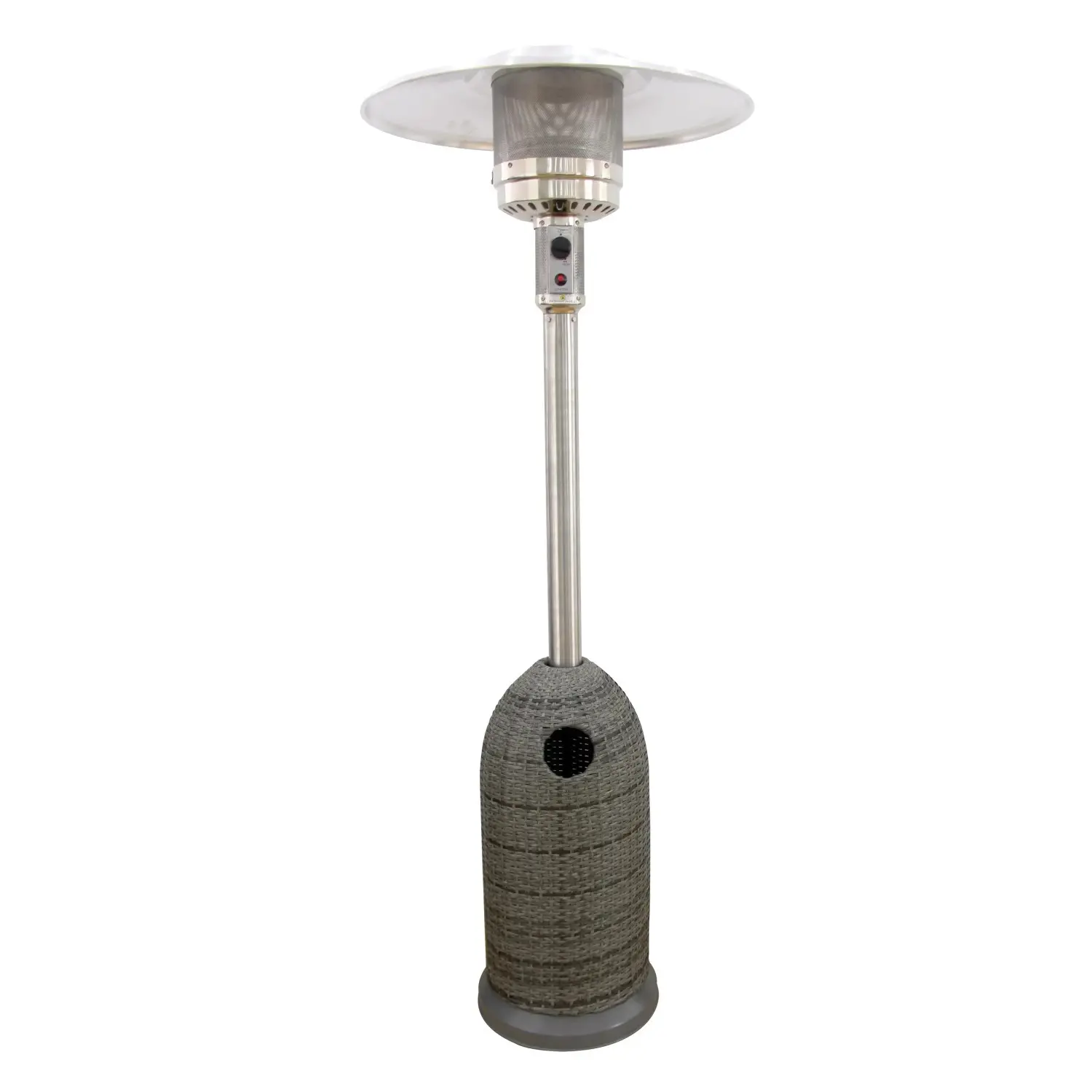 Activa Terasový zářič Brolly Rattan, šedá, pr. 80 x 208 cm