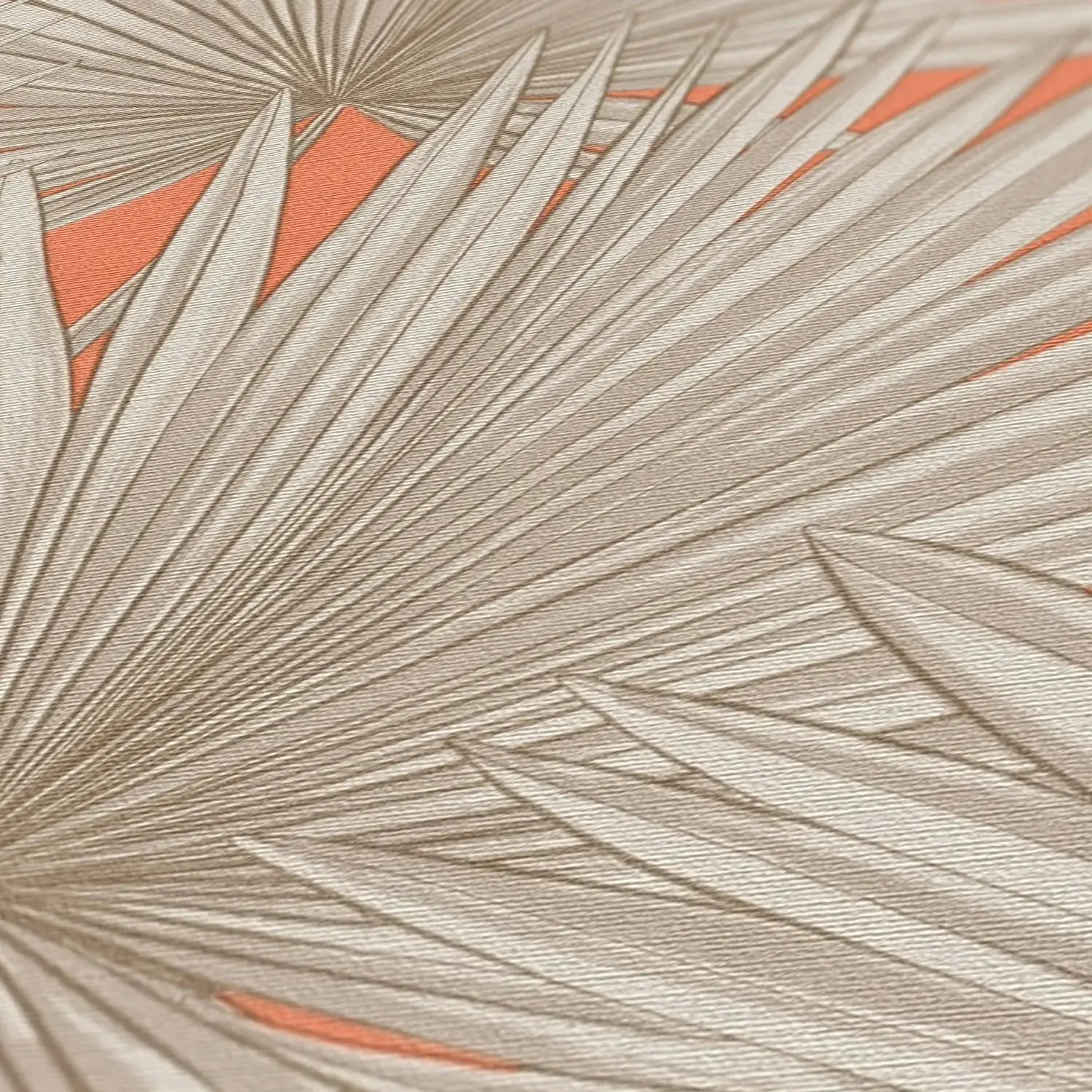 A. S. Creation Vliesová tapeta Antigua Palm Trees oranžovo-béžová