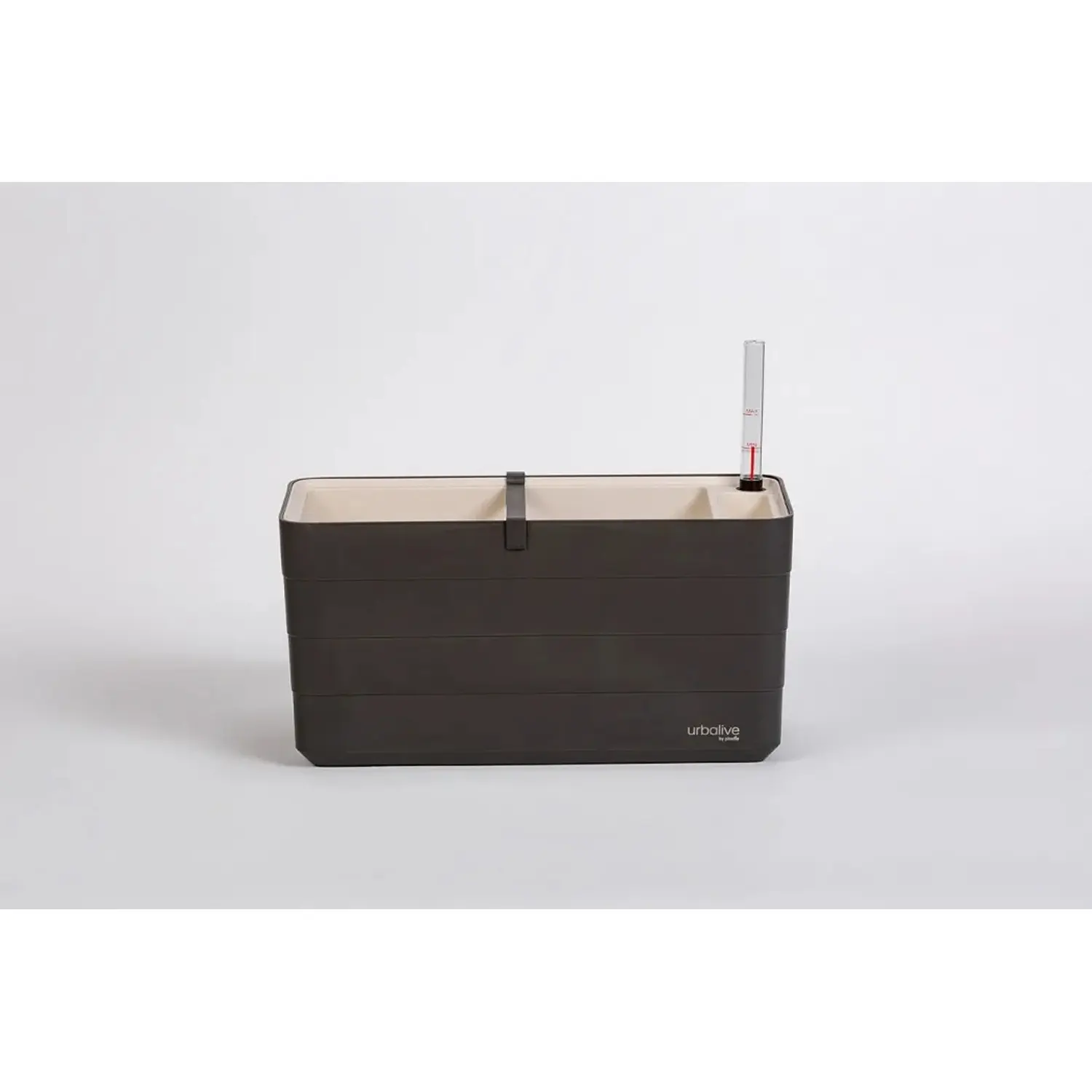 Plastia Samozavlažovací truhlík Berberis antracit + béžová 19,7 x 39,5 x 19,5 cm