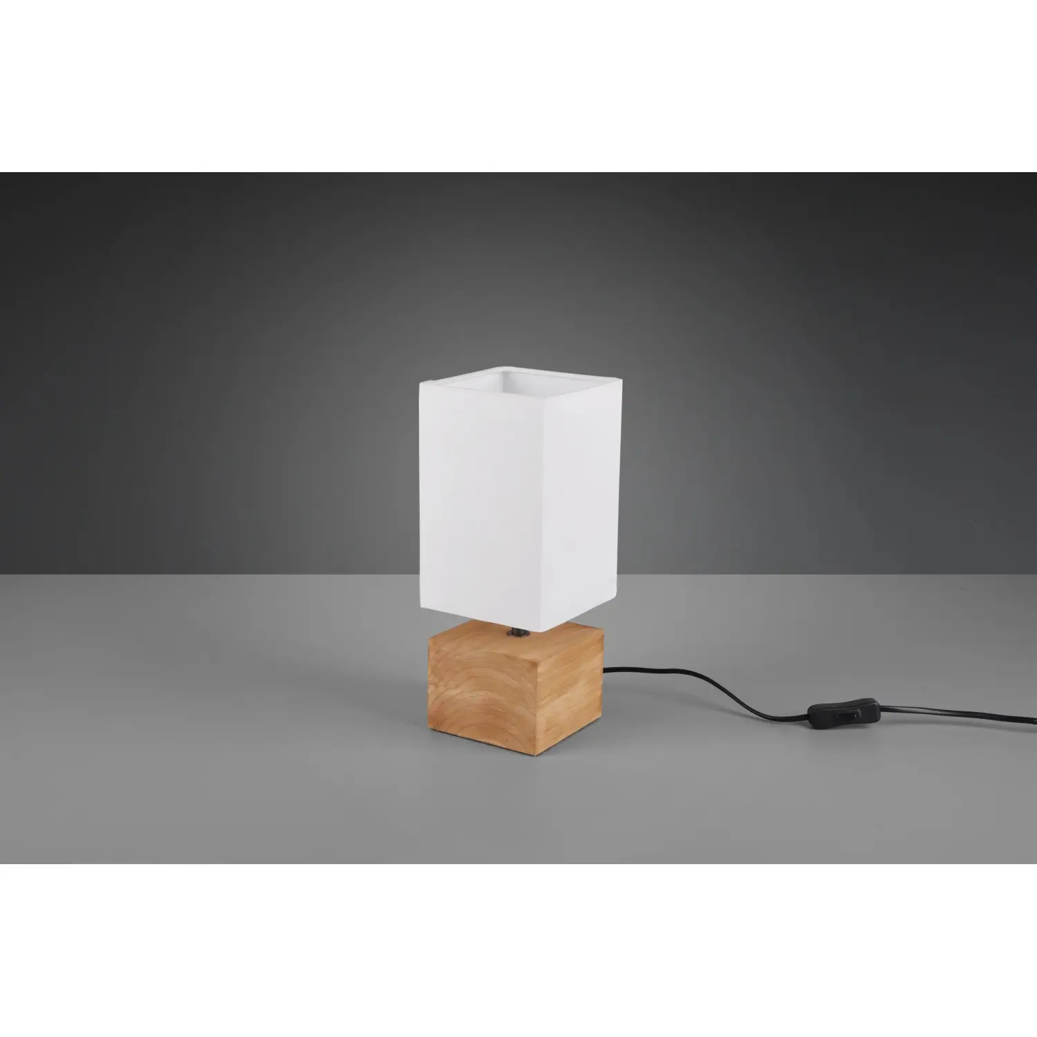 Reality Stolní lampa Woody 30 cm x 12 cm x 12 cm přírodní dřevo/bílá