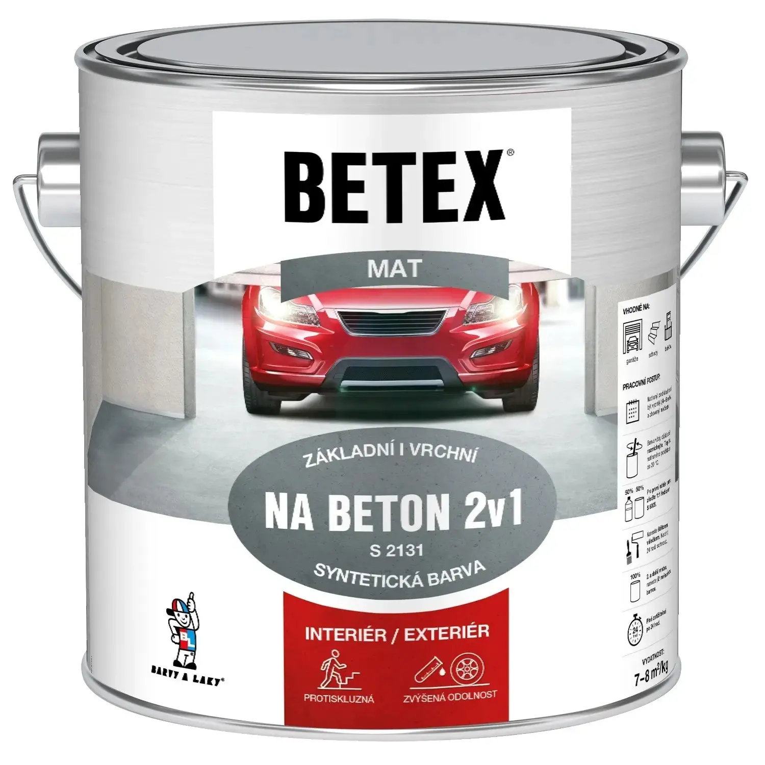BETEX Základní i vrchní barva na beton S2131 2v1, 0510 zelená 2 kg