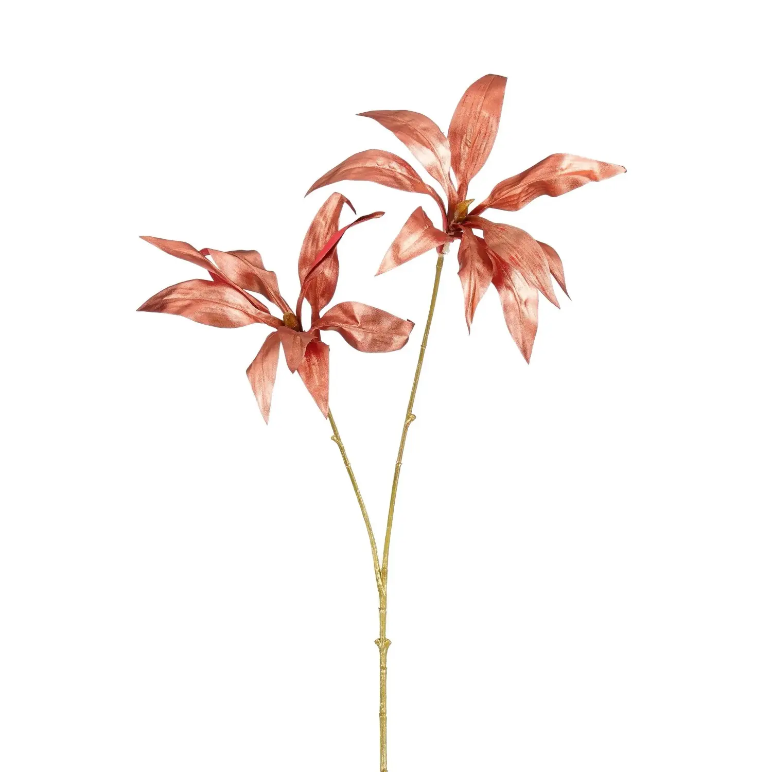 Mica Decorations Umělá květina - větvička dracény se třpytem, červená, 77 cm