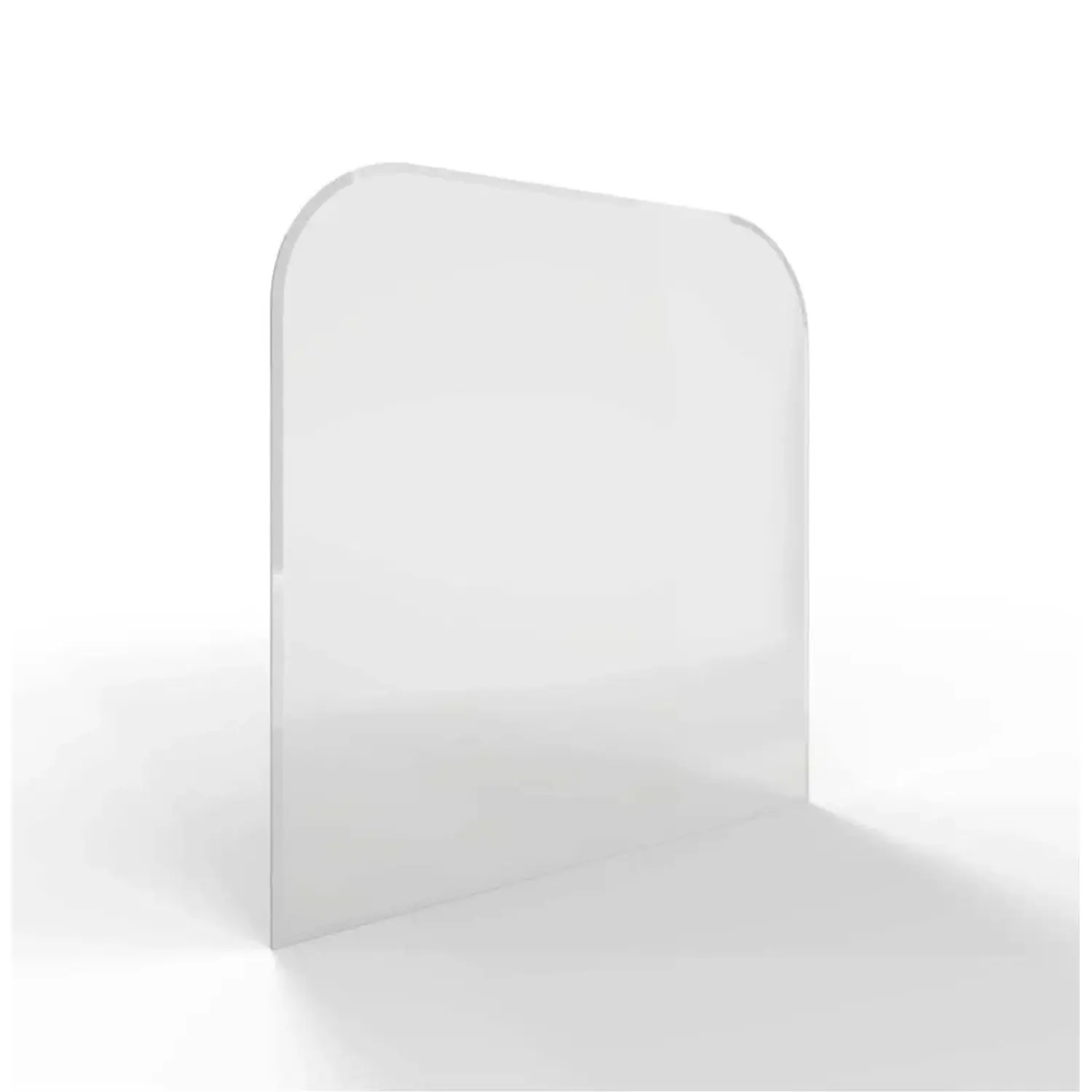 HS Flamingo Sklo pod kamna oblouk 2xR200, čiré, 1000 x 1000 x 6 mm