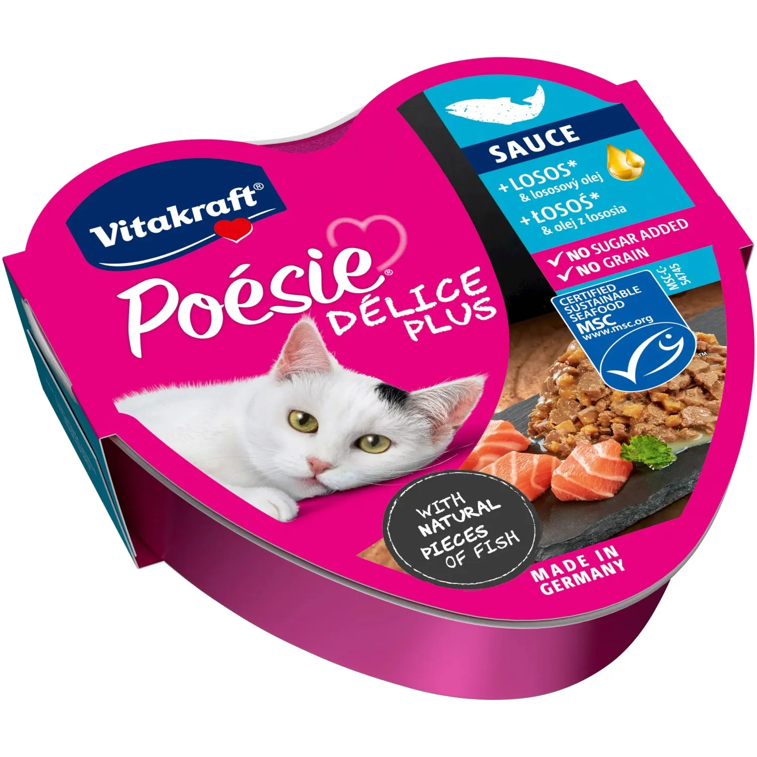 Vitakraft Cat Poésie Déli Plus sauce vanička losos 85g