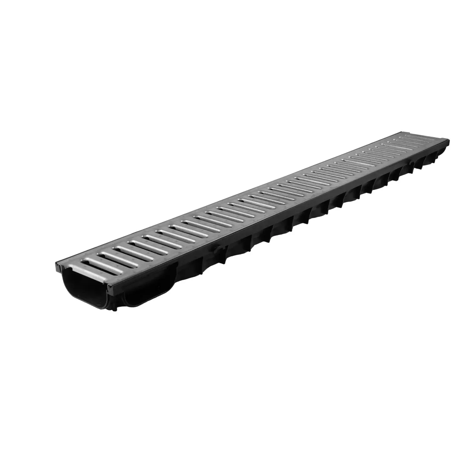 COVERNIT Odvodňovací PP žlab A15 s FeZn mříží, 121 x 50 x 1000 mm