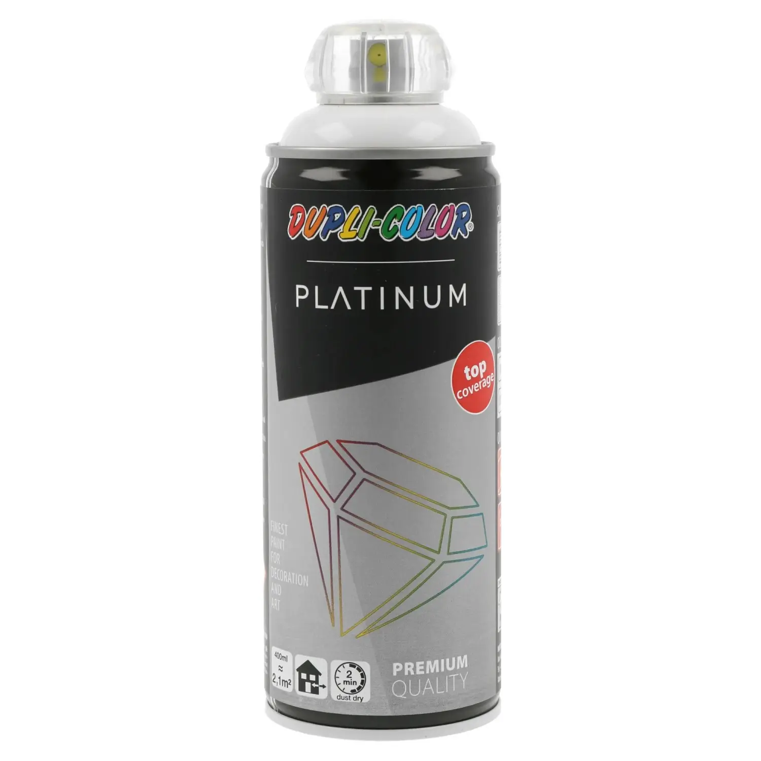 DUPLI-COLOR Lak ve spreji PLATINUM lesklá, RAL 9010 jasně bílá, 400 ml