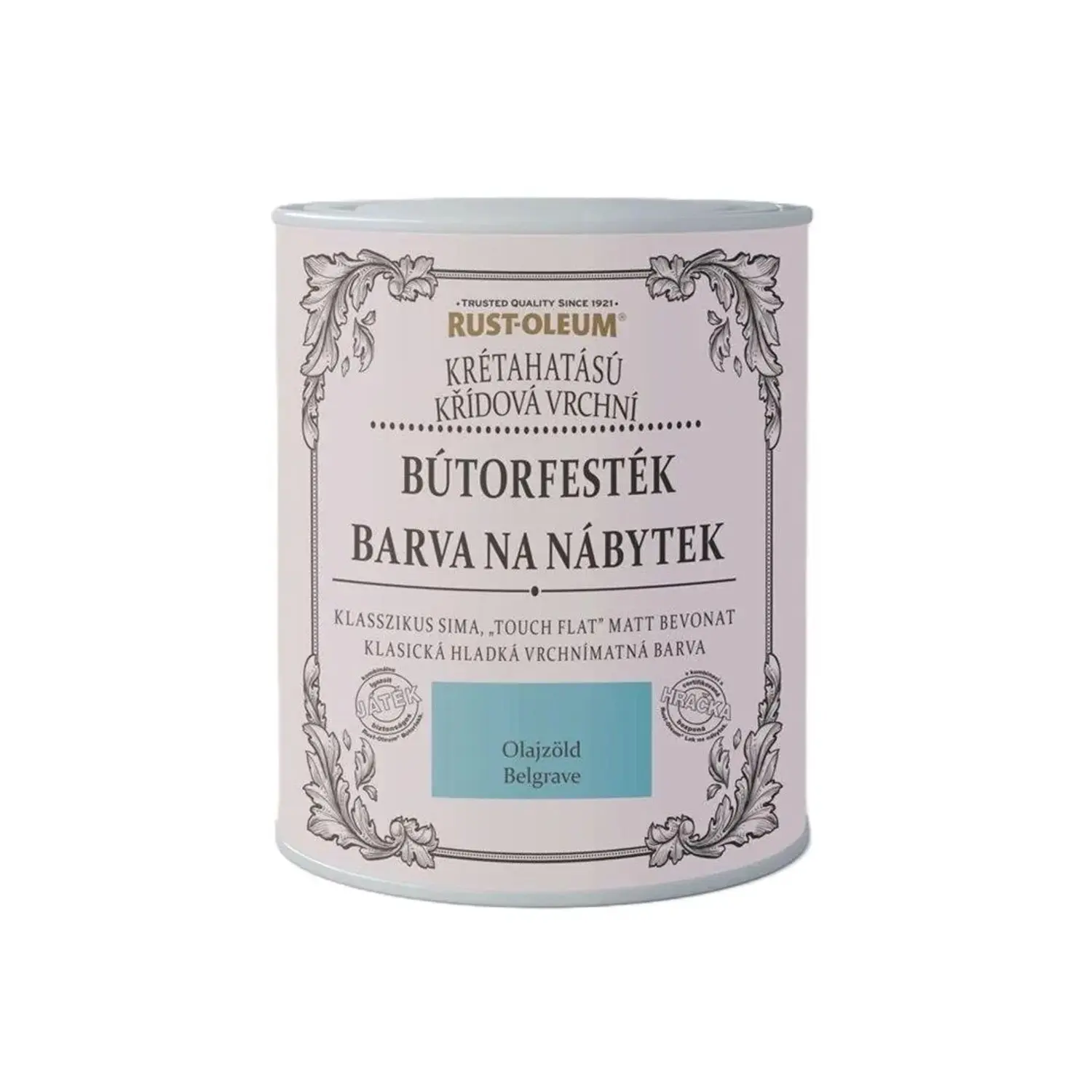 Rust-Oleum Křídová barva na nábytek, práškově modrá, 750 ml