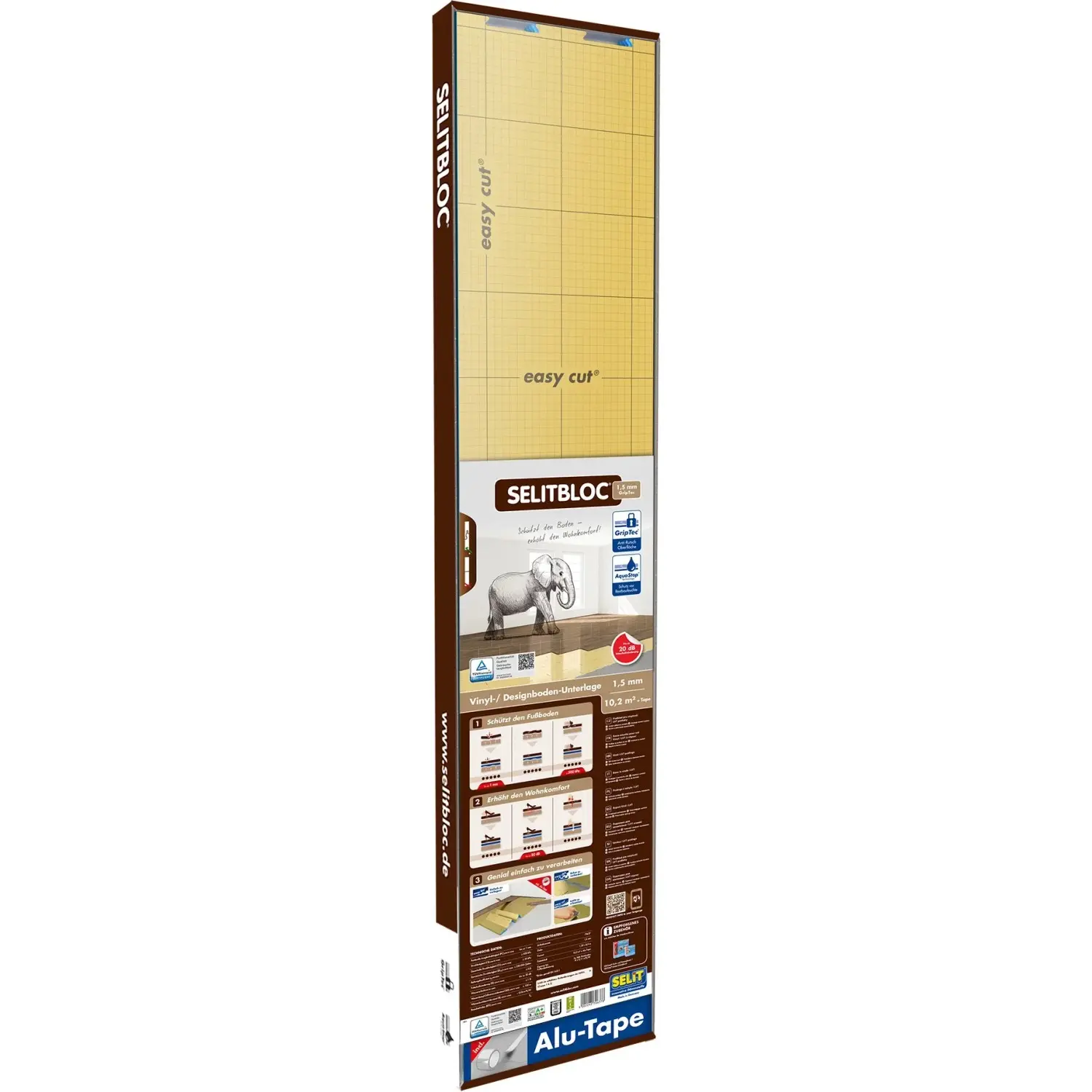 SELIT Podložka pod vinylovou podlahu SELITBLOC GripTec 1,5 mm, 1,2 x 8,5 m