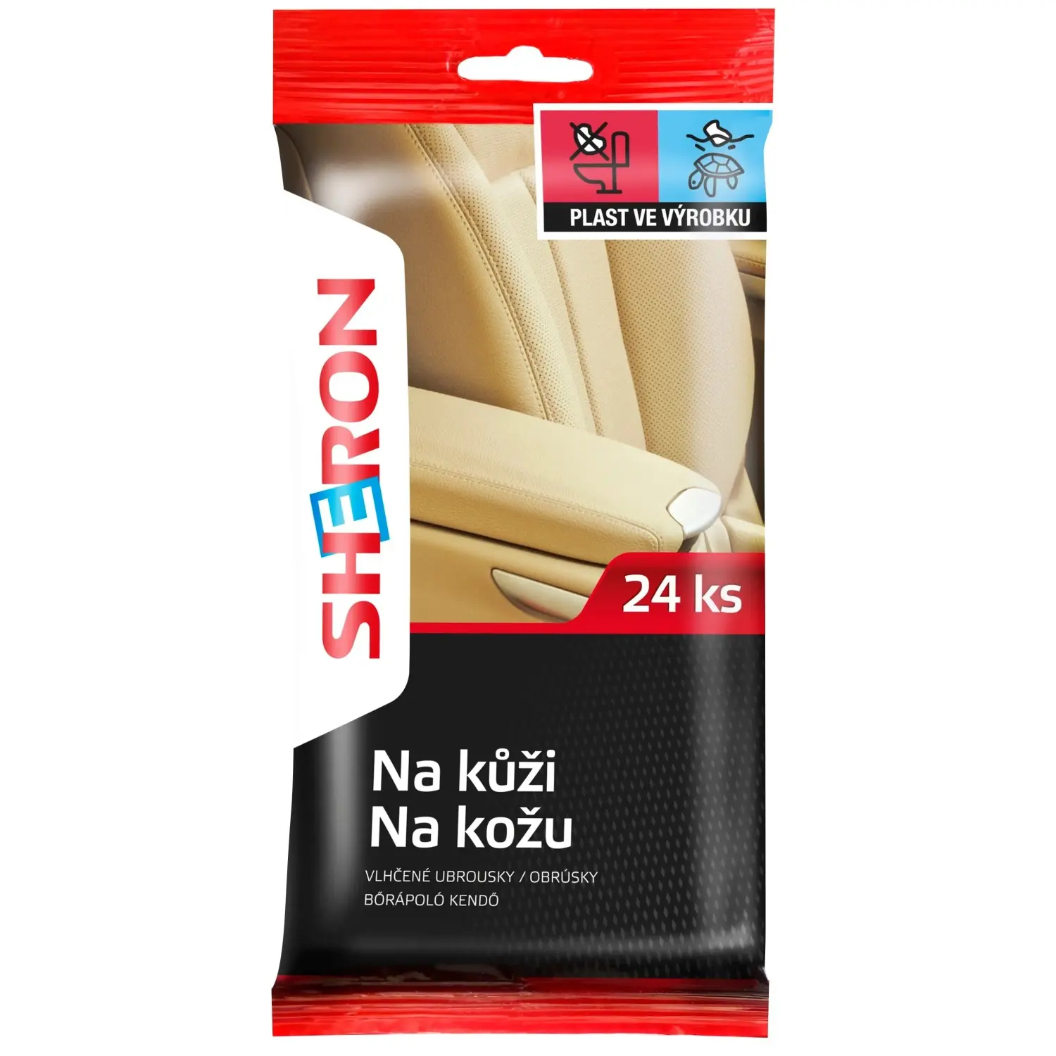 SHERON Ubrousky na kůži, 24 ks