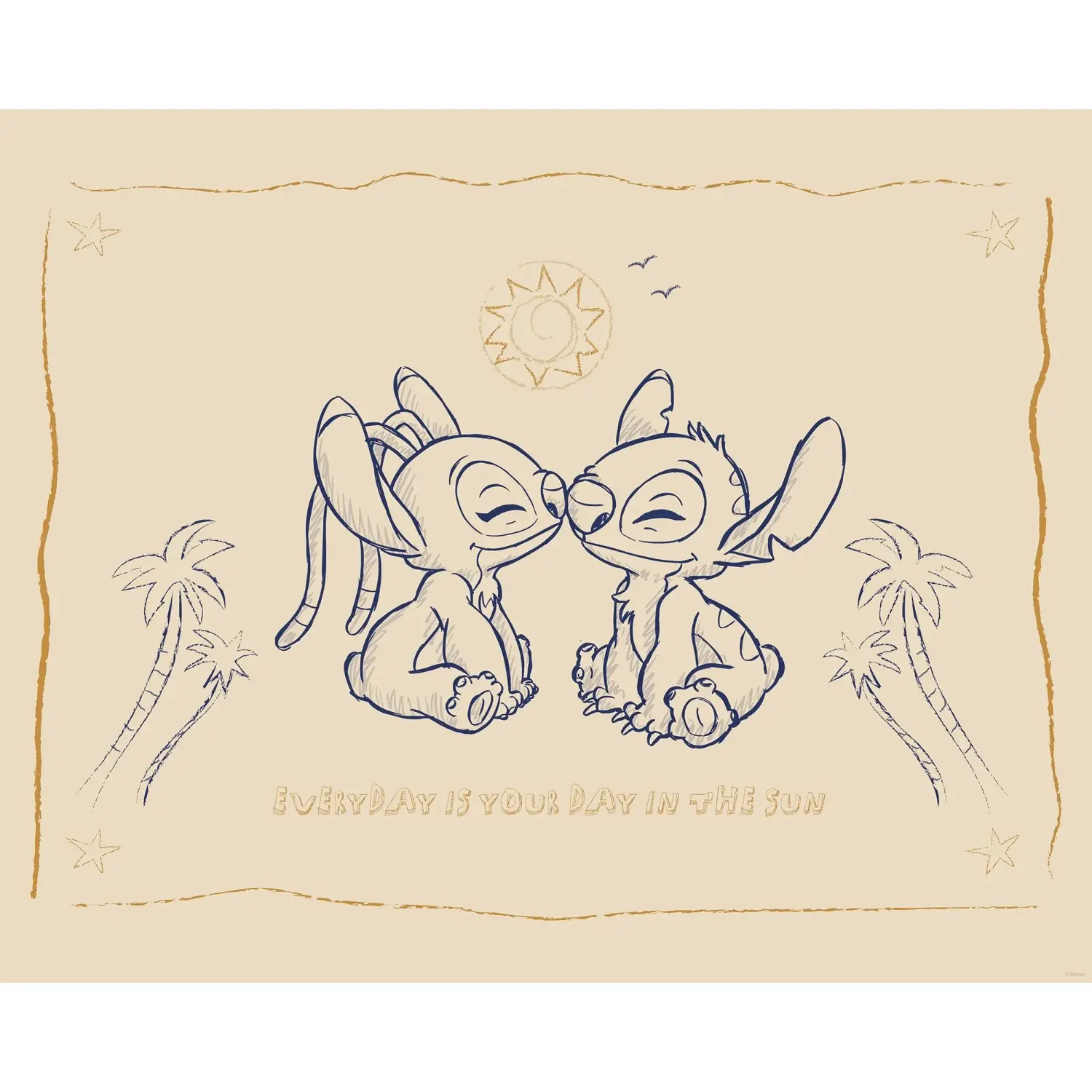 Komar Plakát Disney Lilo and Stitch Your Day in the Sun 50 x 40 cm