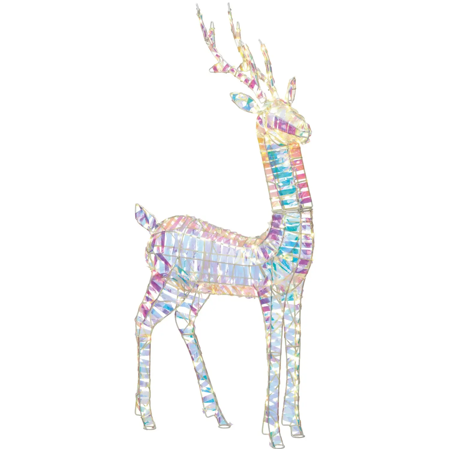 LED vánoční sob 150x LED teplá bílá, transparentní kabel, IP44, 120 x 62 x 17 cm