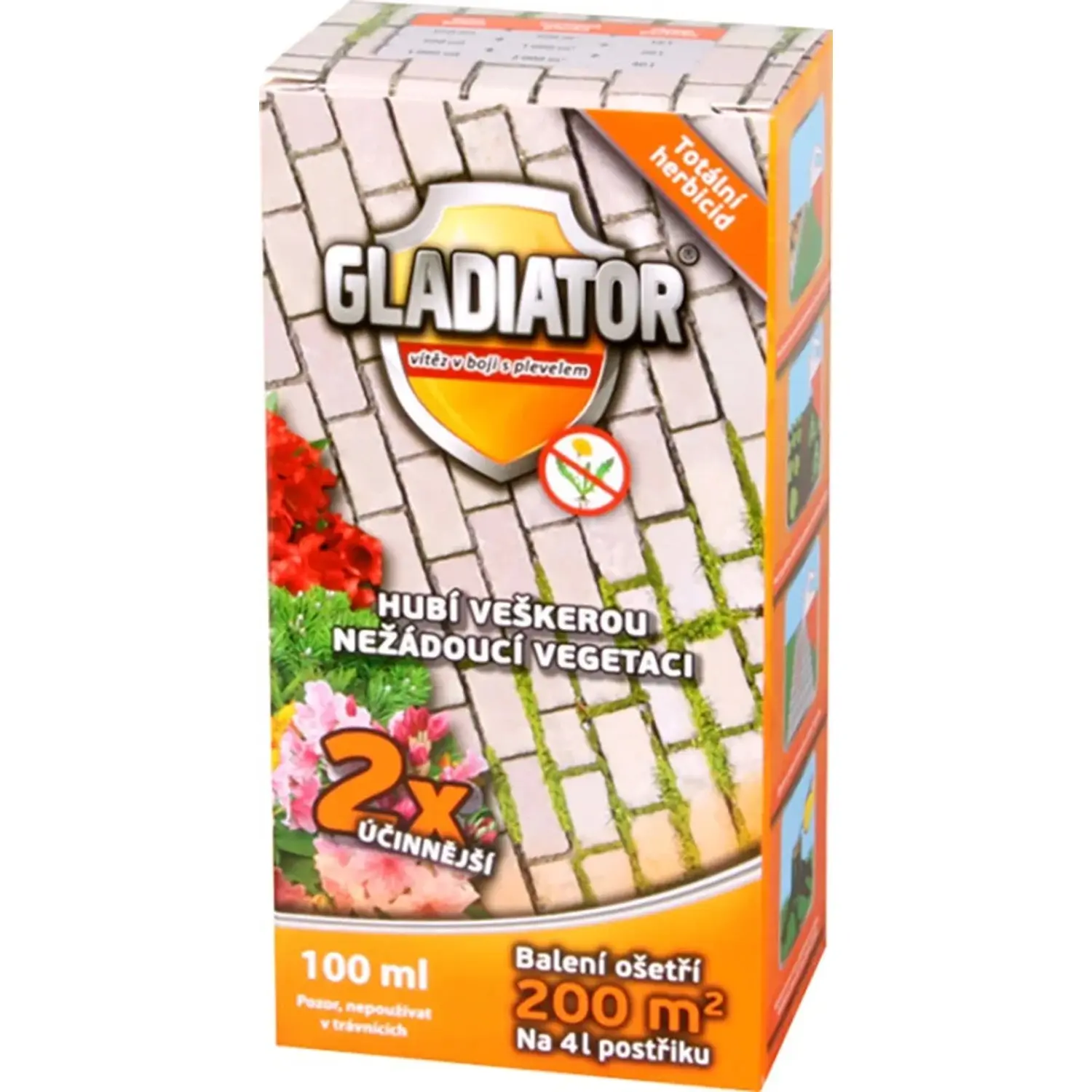 LOVELA GLADIATOR Hubí veškerou nežádoucí vegetaci 80 + 20 ml ZDARMA