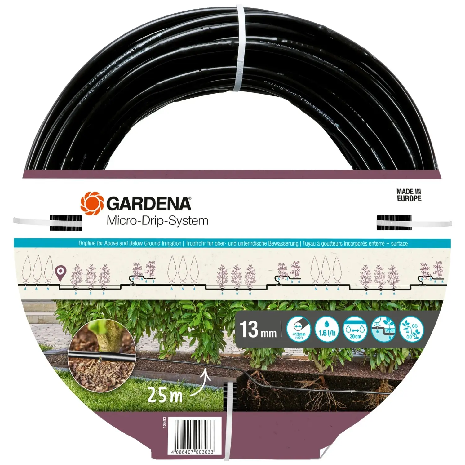 GARDENA Micro-Drip-System Kapací hadice pro keře a živé ploty 13 mm, 25 m