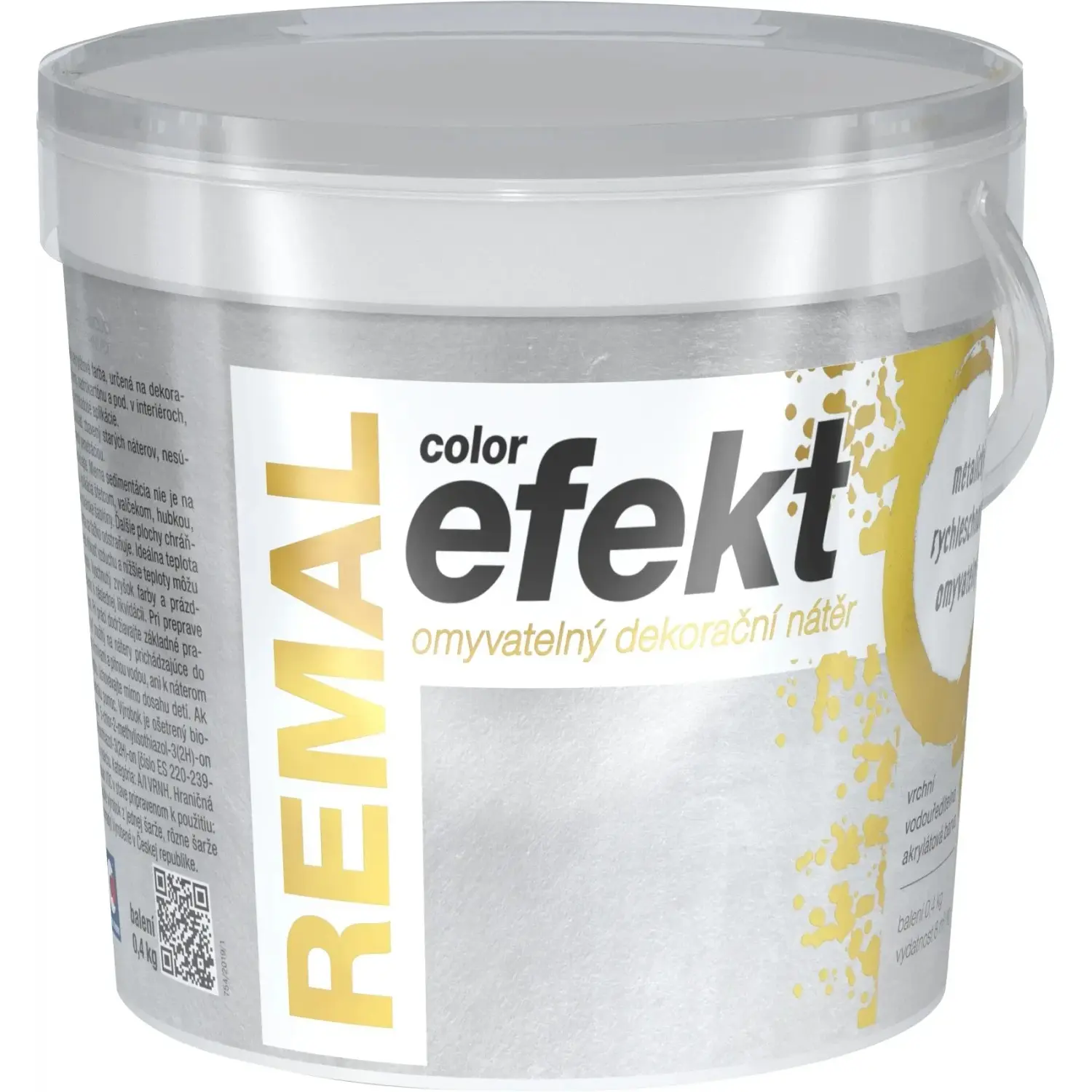 REMAL Omyvatelný dekorační malířský nátěr Color Efekt 0900 stříbrný 400 g