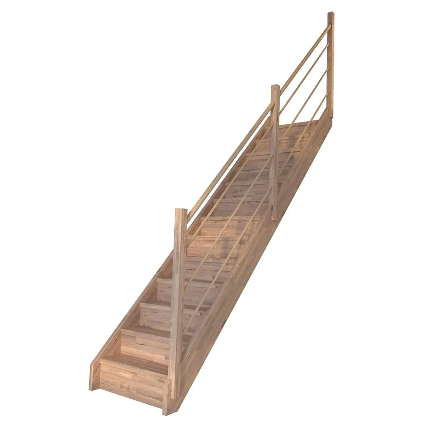 StarWood Schody Mykonos Pro dubové rovné 90cm uzavřené dřev. design. zábradlí P