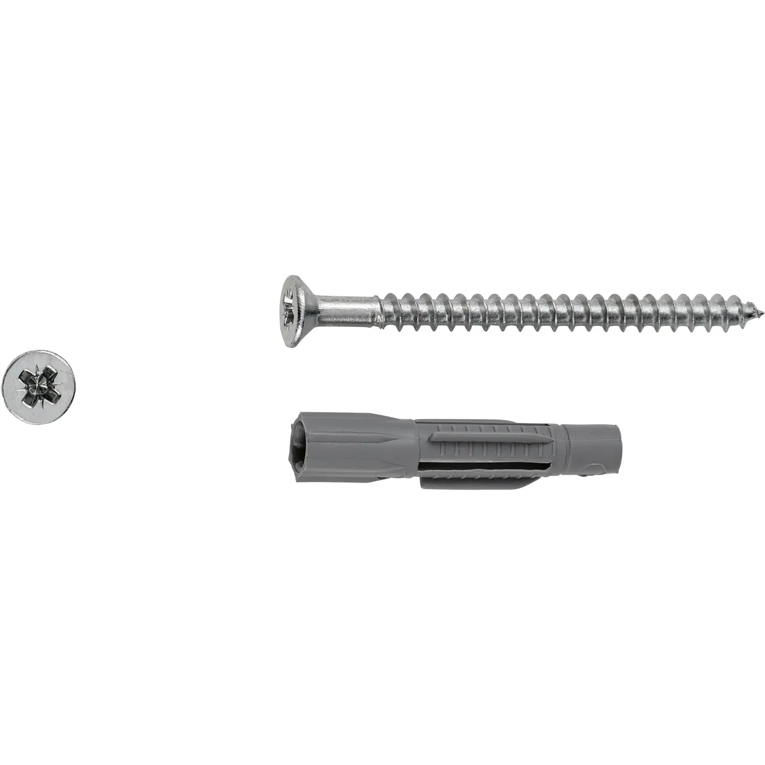LUX-TOOLS Univerzální hmoždinka pr. 5 x 29 mm, vč. šroubů PZ2 3,5 x 45 mm, 16 ks