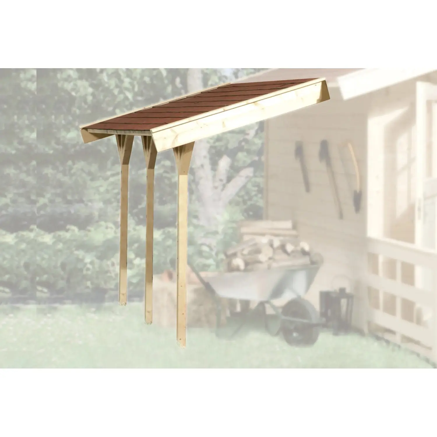 Weka Pultová střecha pro zahradní domky typ 1, přírodní, 120 x 230 cm