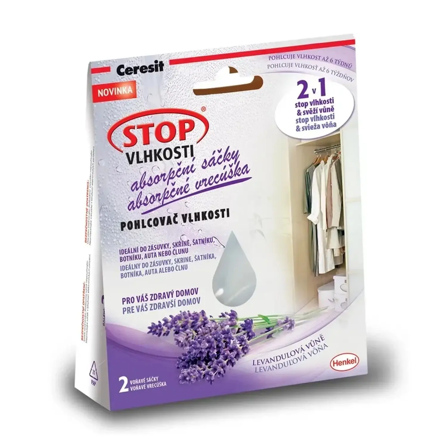 Ceresit Stop vlhkosti absorpční sáčky levandule, 2x 50 g