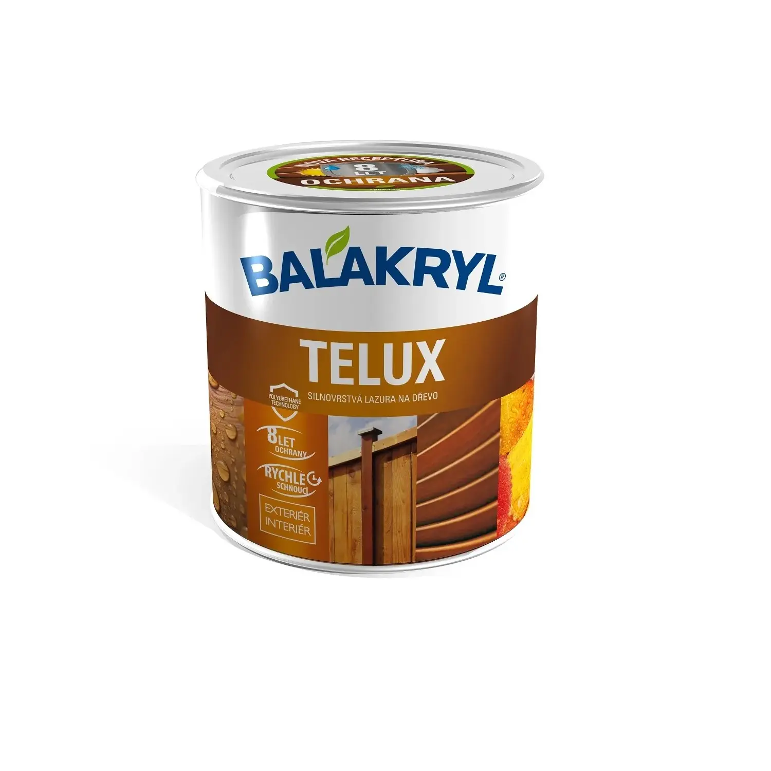 BALAKRYL Silnovrstvá lazura na dřevo Telux teak 0,7 kg