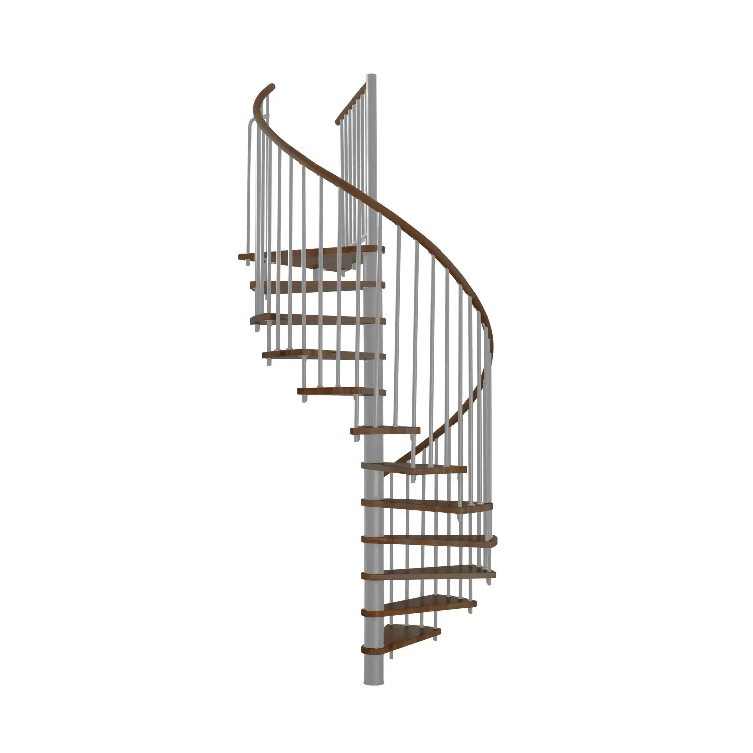 Minka STAIRS Kombinované točité schodiště Spiral Wood ořech/šedá pr. 160 cm