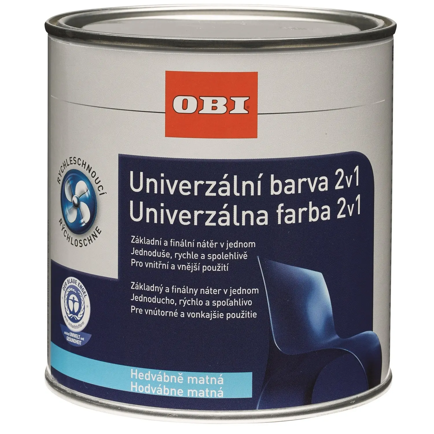 OBI Univerzální barva 2v1 hedvábně matná slonová kost 500 ml