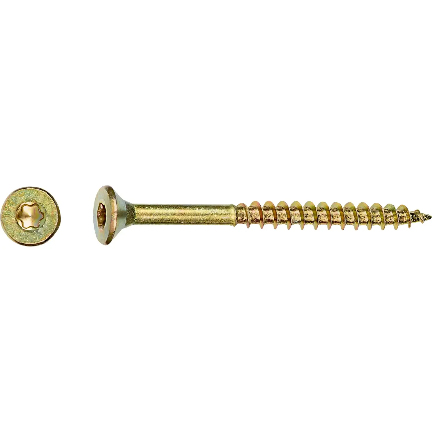 Uni vrut se zápustnou hlavou TX20 částečný závit žlutě pozink. 4x40 mm, 200 ks.