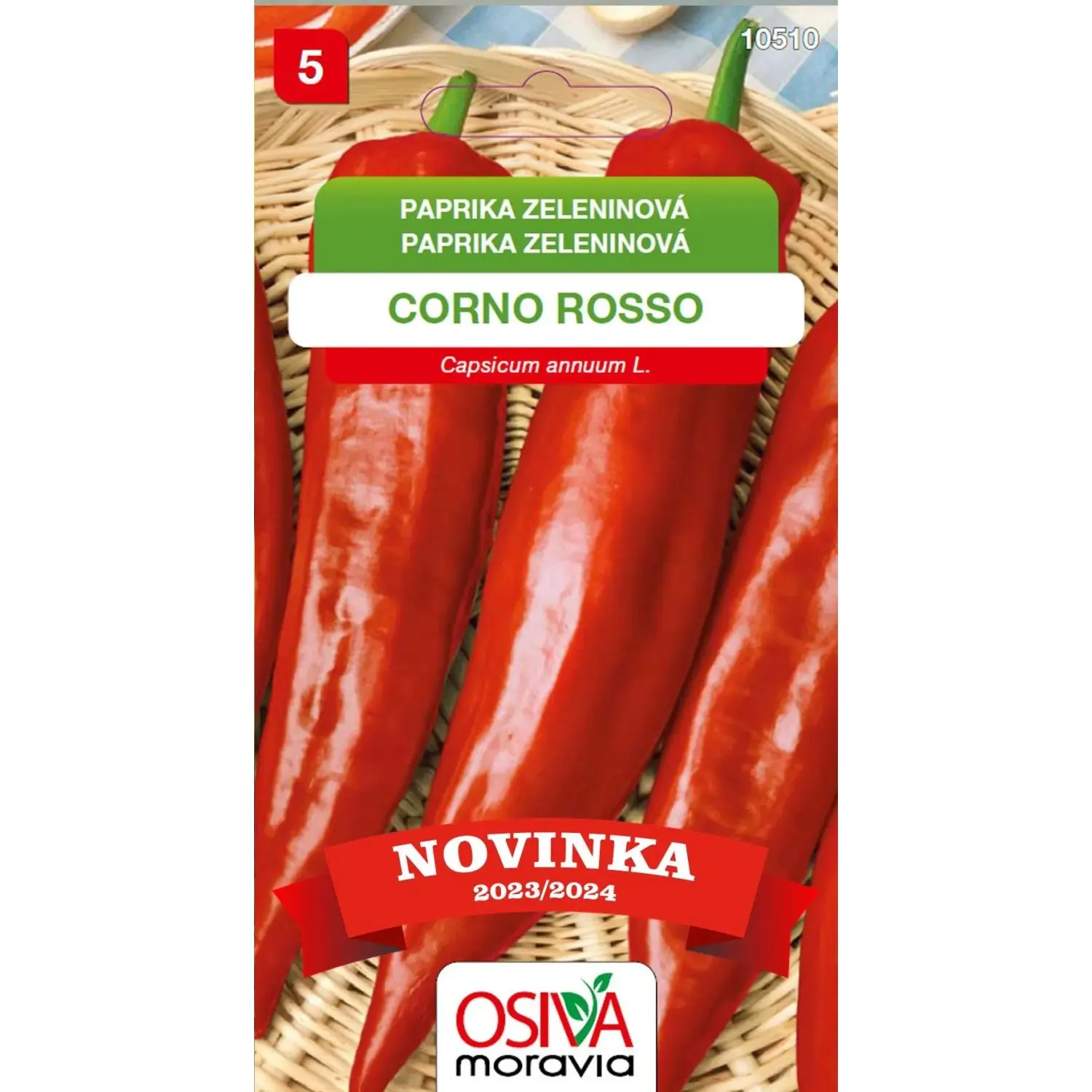Aros Semena Paprika, sladká Corno Rosso (Capsicum annuum L.)