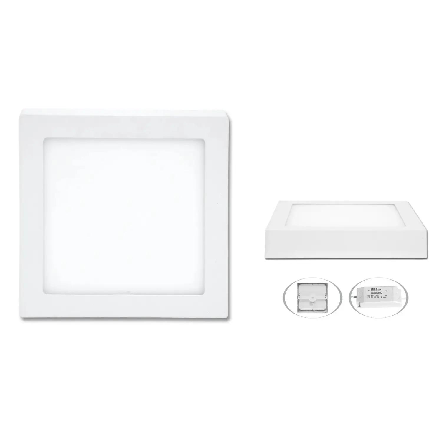 Ecolite LED přisazené svítidlo RAFA 2 bílé 225 x 225 x 30 mm