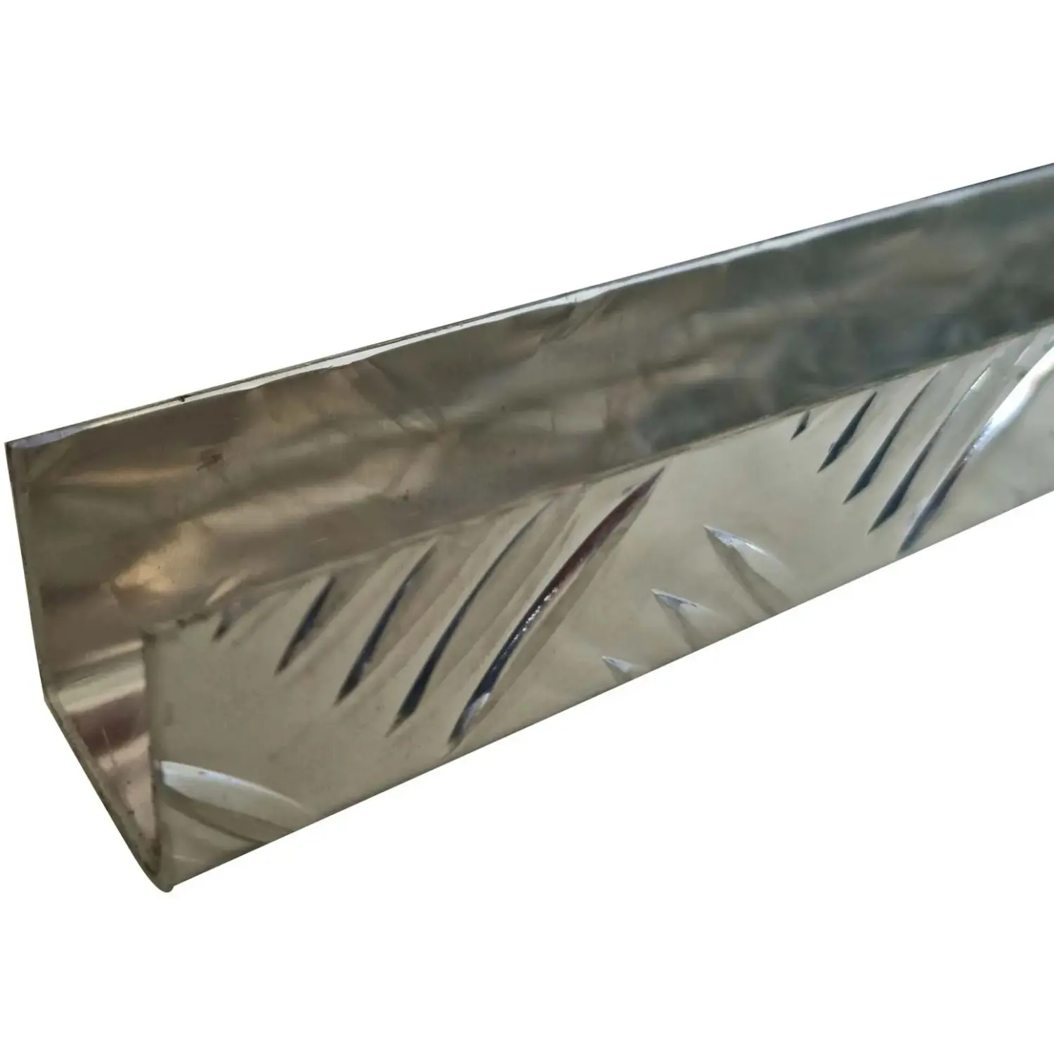Arcansas U-Profil přírodní hliník, ražba Check design 23,5 x 23,5 x 1,5 x 1000mm