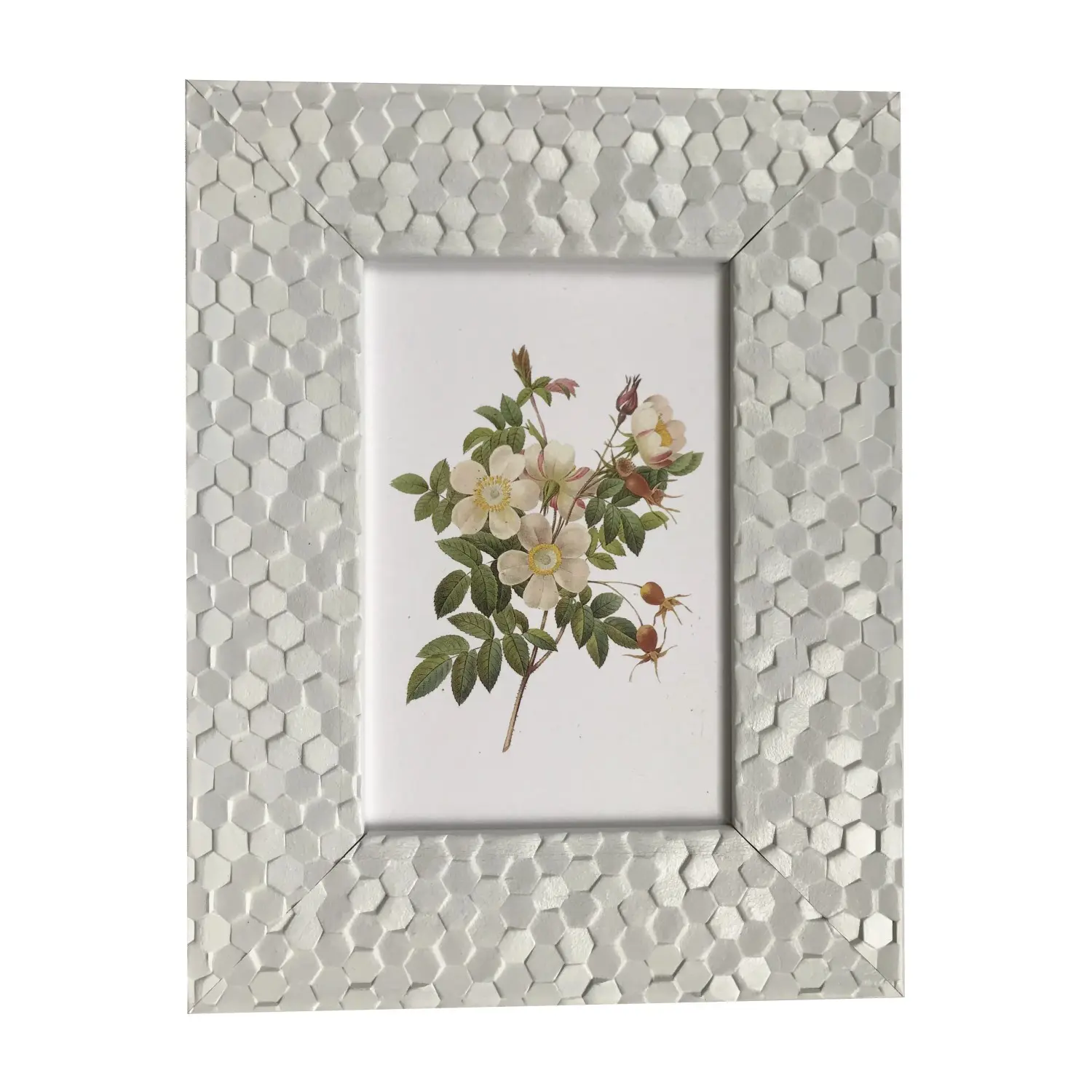 Bondecor Fotorámeček plastový strukturovaný, lišta 43/12 mm, bílý, 21 x 30 cm