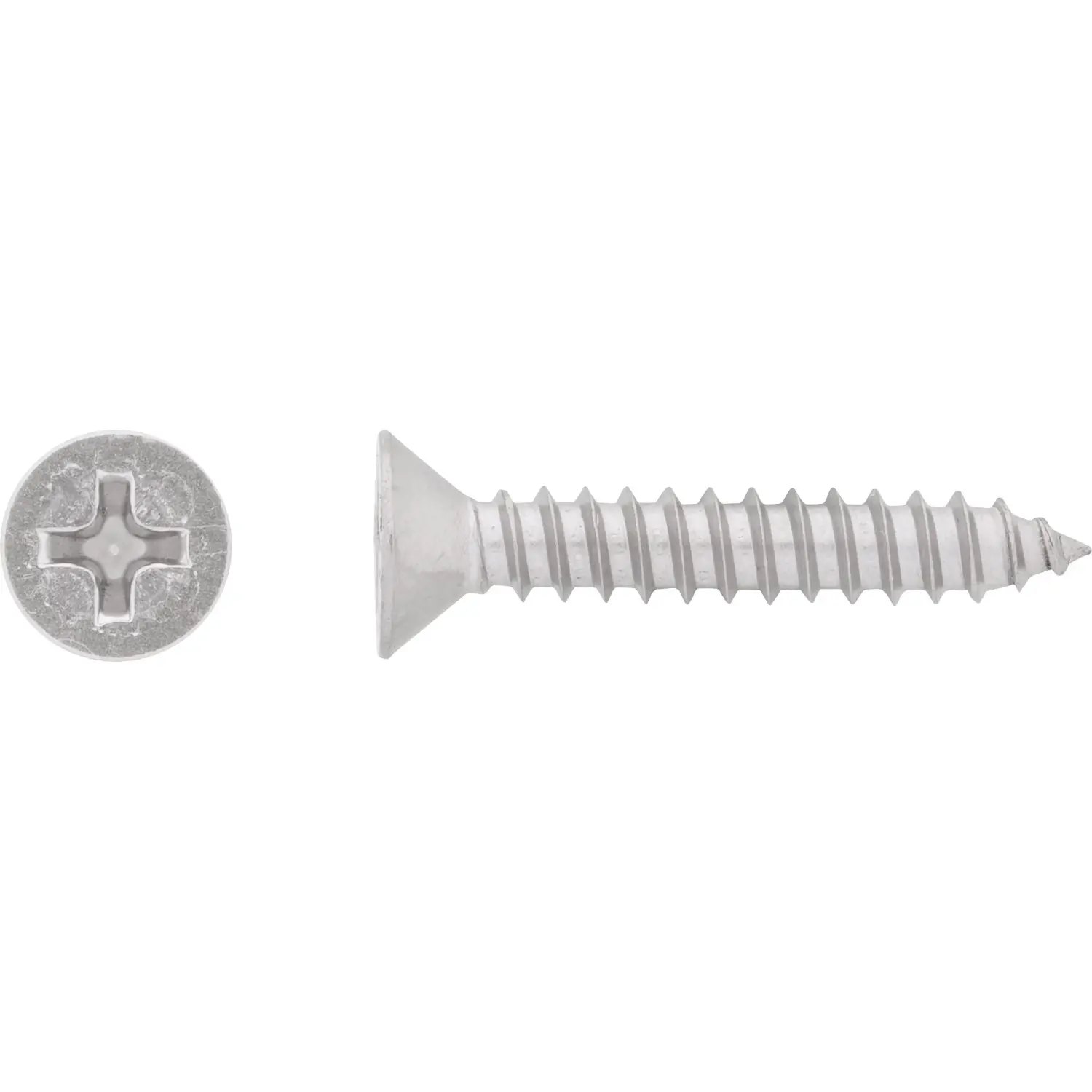 Vrut do plechu se zápustnou hlavou PH2 plný závit ocel A2 4,2 x 13 mm, 12 ks