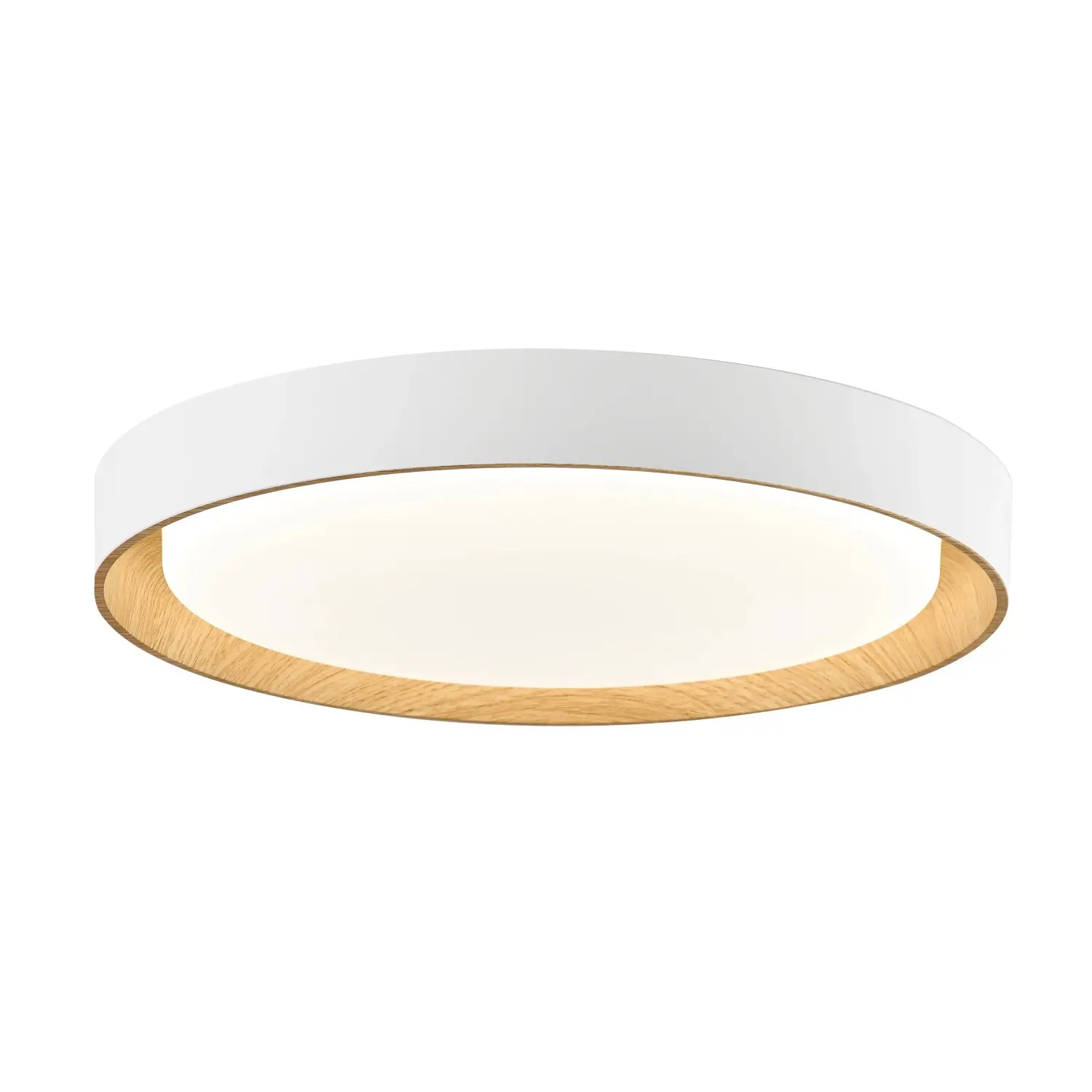 EURAKLES LED svítidlo WHITE FOG sv.dřevo/bílá 28W 3050lm 2900-6500K pr. 40x8,5cm