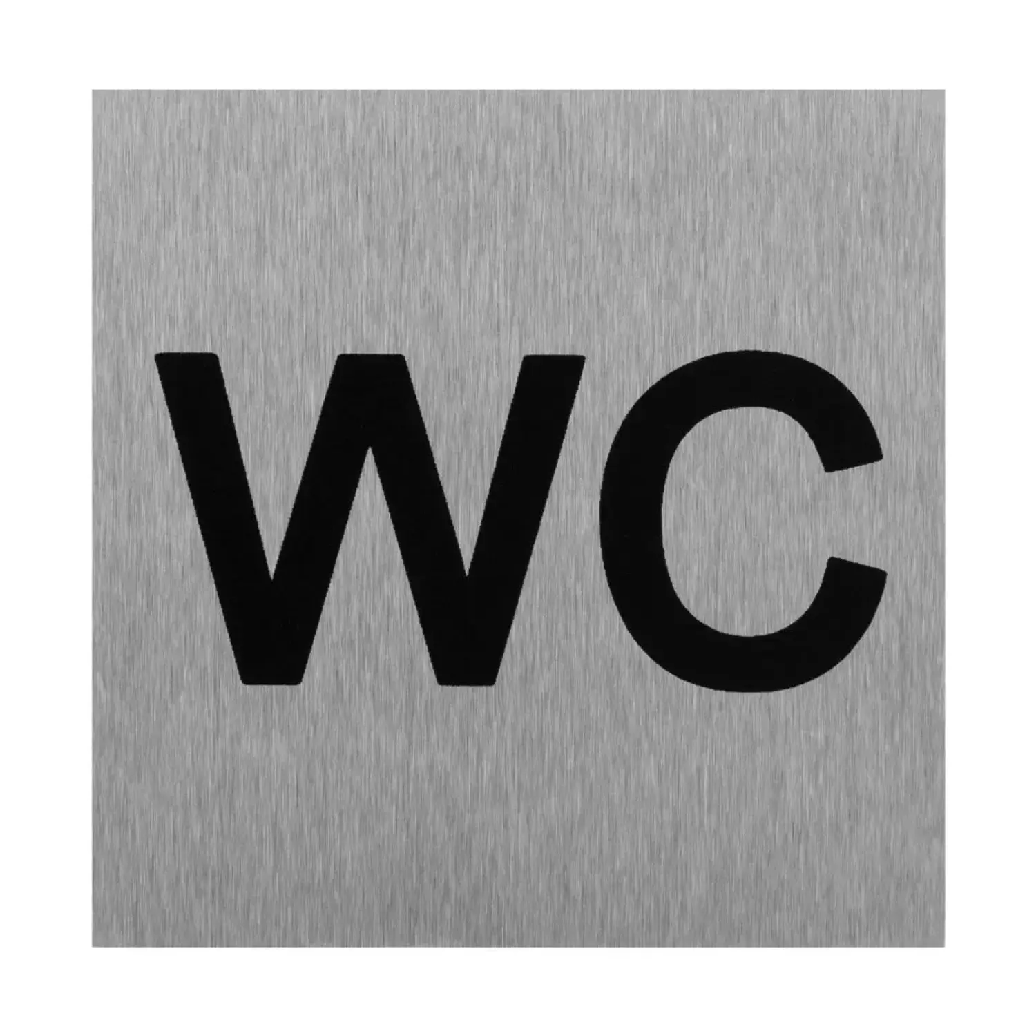 Walteco Označení dveří "WC" nerez samolepicí, 60 x 60 mm