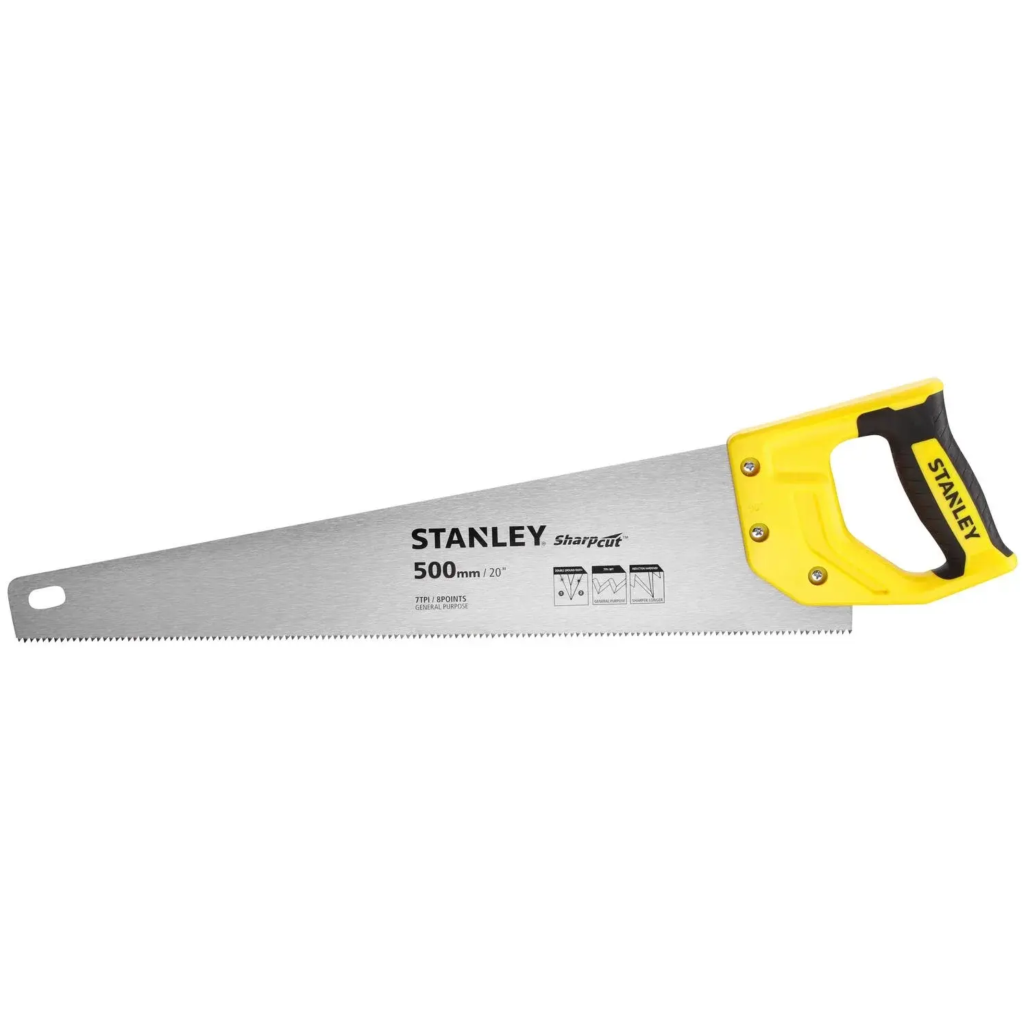 STANLEY Ruční pila ocaska hrubé zuby 7 TPI, 500 mm