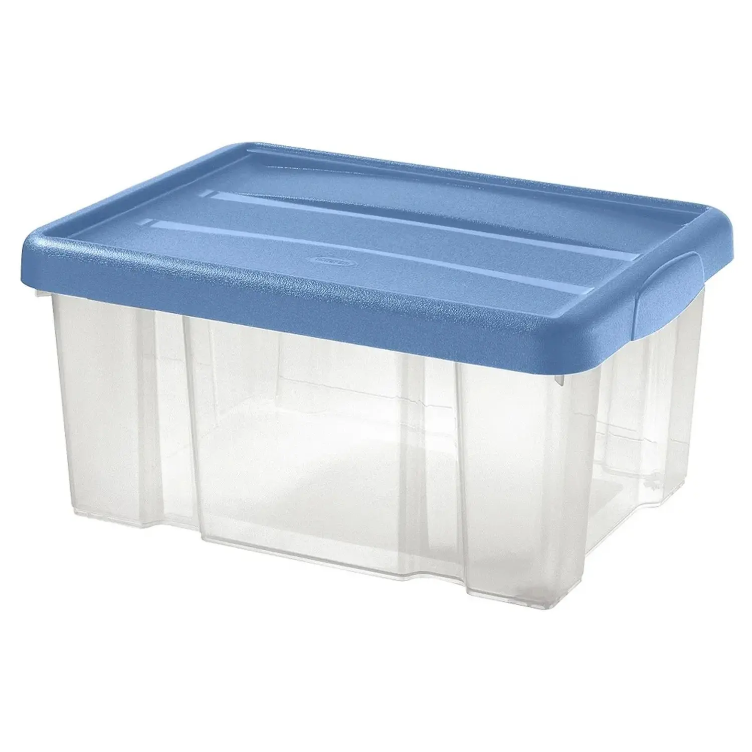 Tontarelli Úložný box s víkem PUZZLE transparentní/modrý 14 l