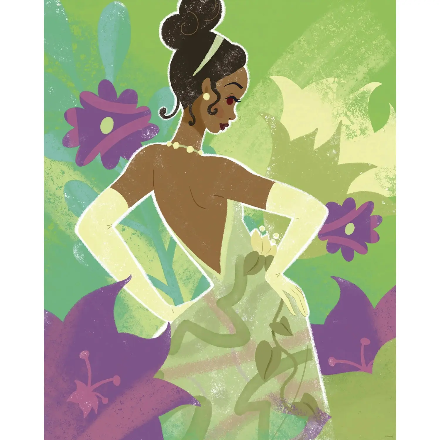Komar Plakát Disney Princess Tiana in Green 40 x 50 cm