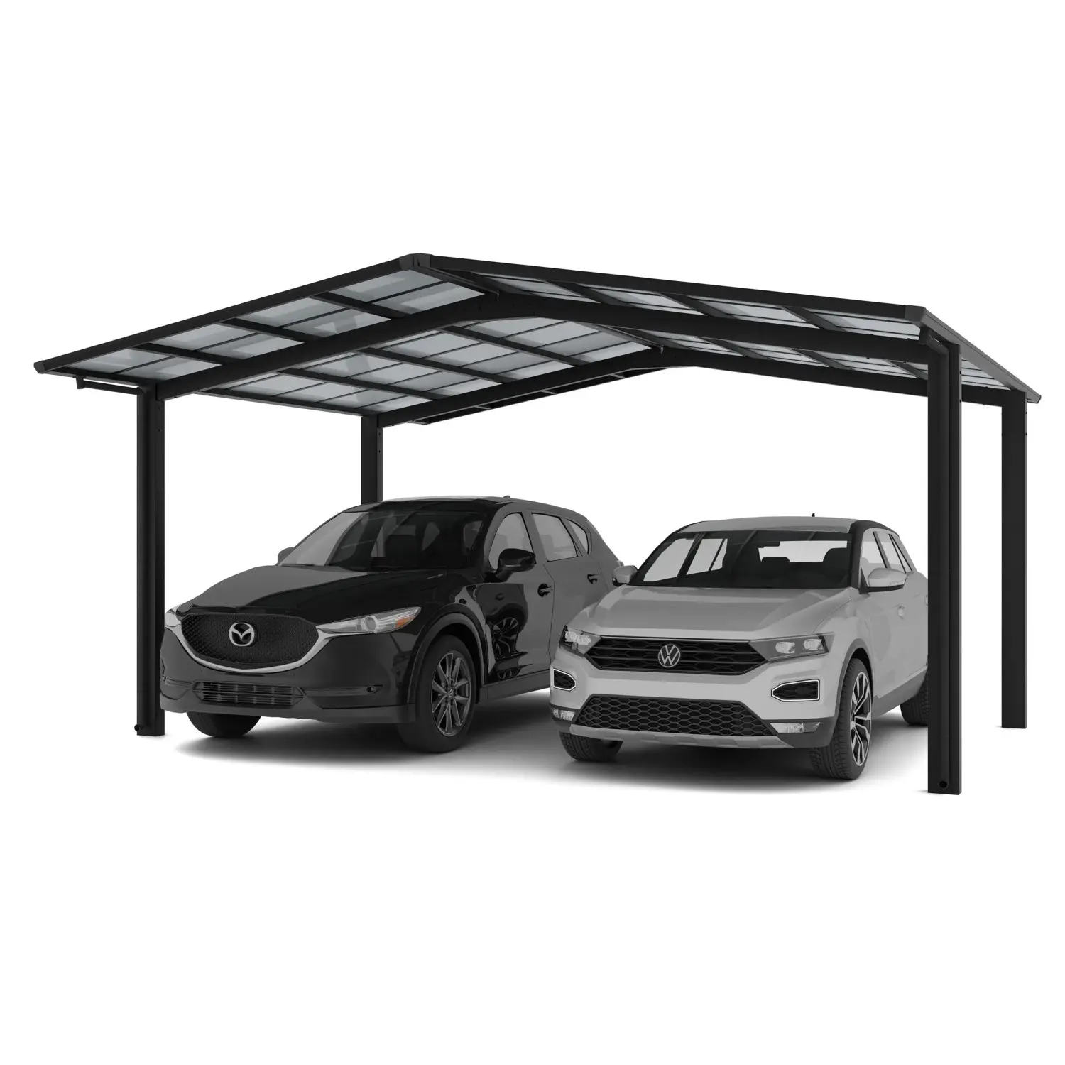 Ximax Alu přístřešek na 2 auta Linea Typ 80-M černá 546 x 495 cm