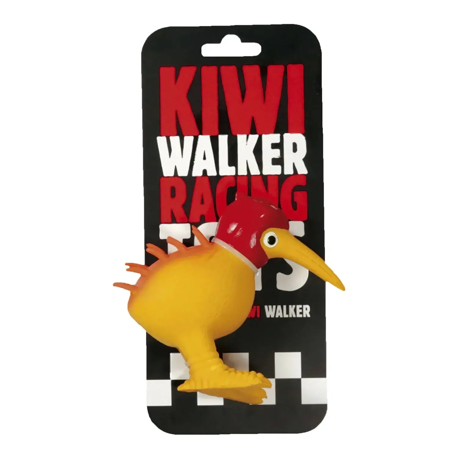 Kiwi Walker Latexová hračka pískací Racer, červená, 10,5 cm