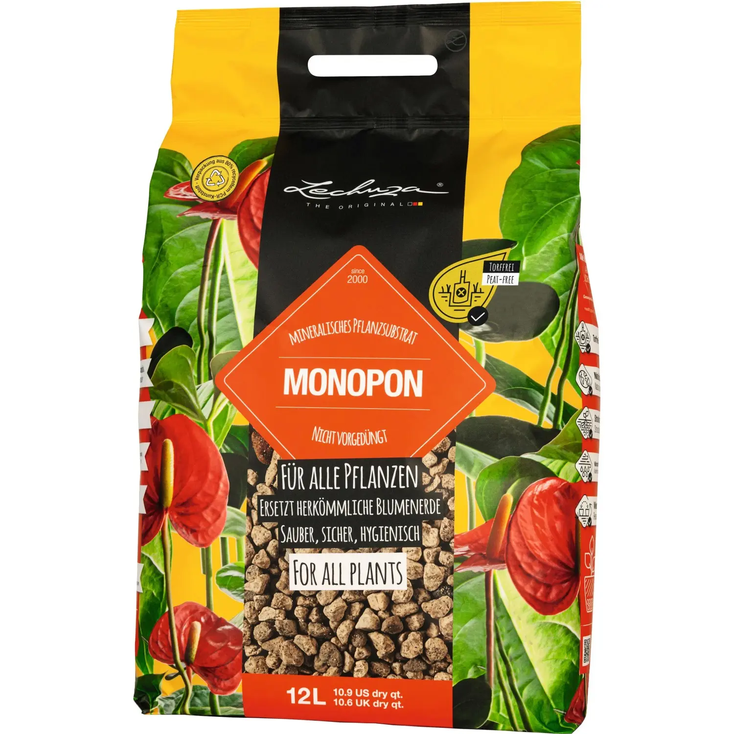 LECHUZA MONOPON Minerální substrát pro všechny rostliny, 12 l