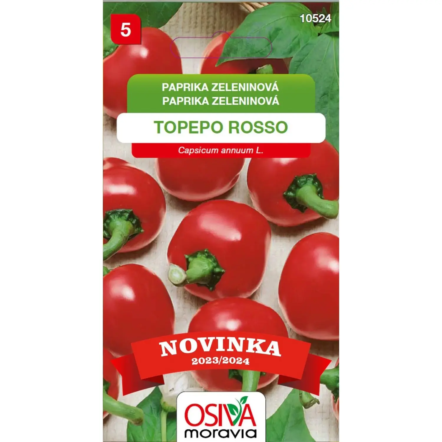 Aros Semena Paprika, sladká Tope. Rosso (Capsicum annuum L.)