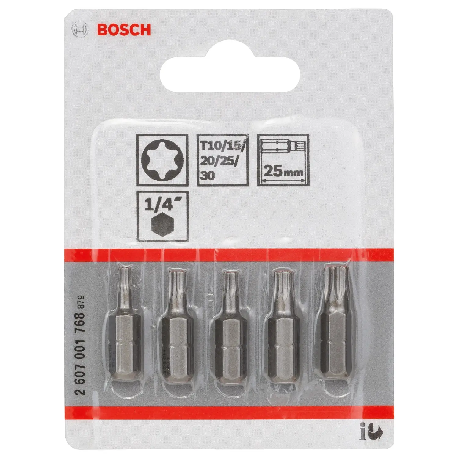 Bosch Šroubovací bit Extra Hard Multibalení T10-30, 25 mm, 5 ks