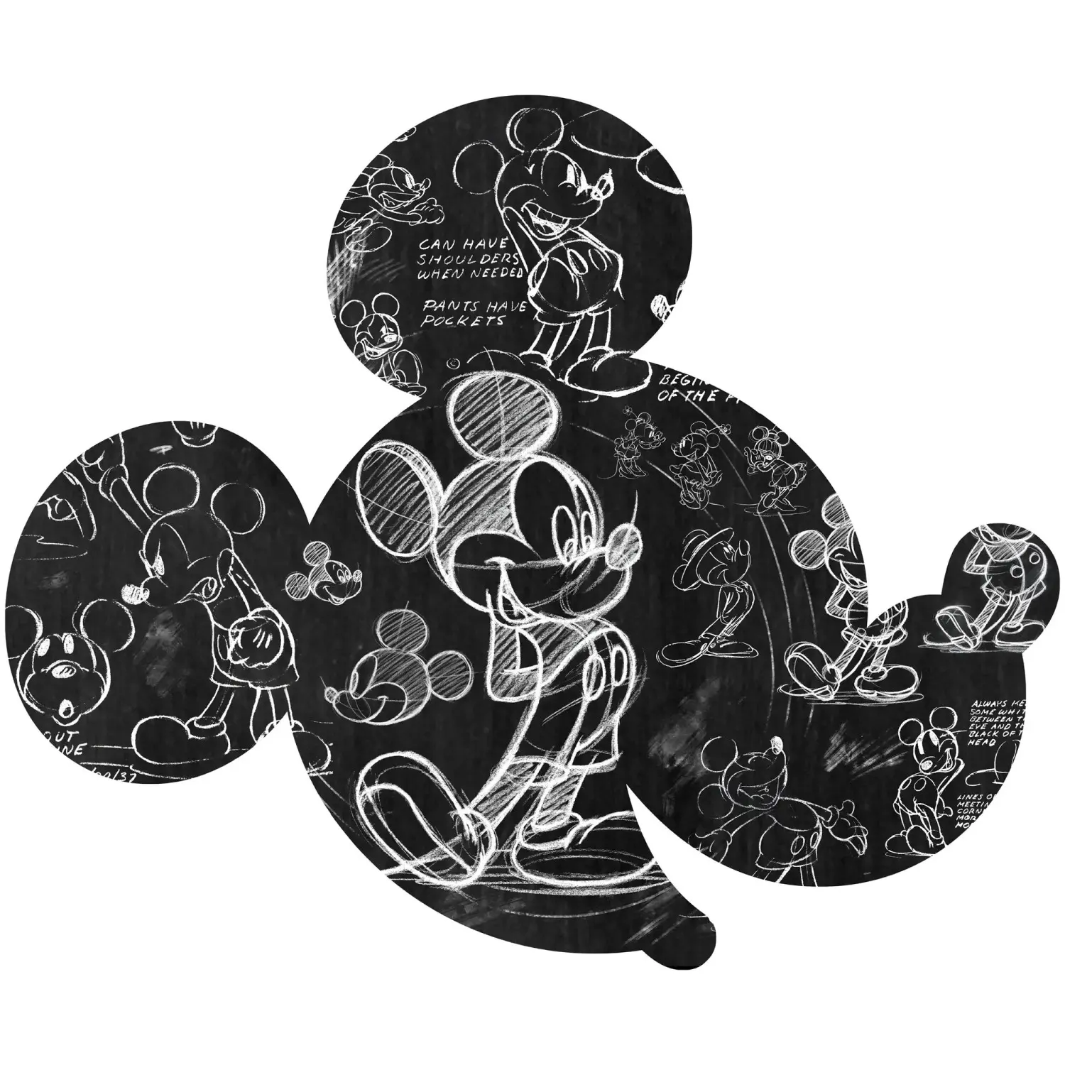 Komar Samolepicí vliesová fototapeta Mickey Head Illustration pr. 127 cm
