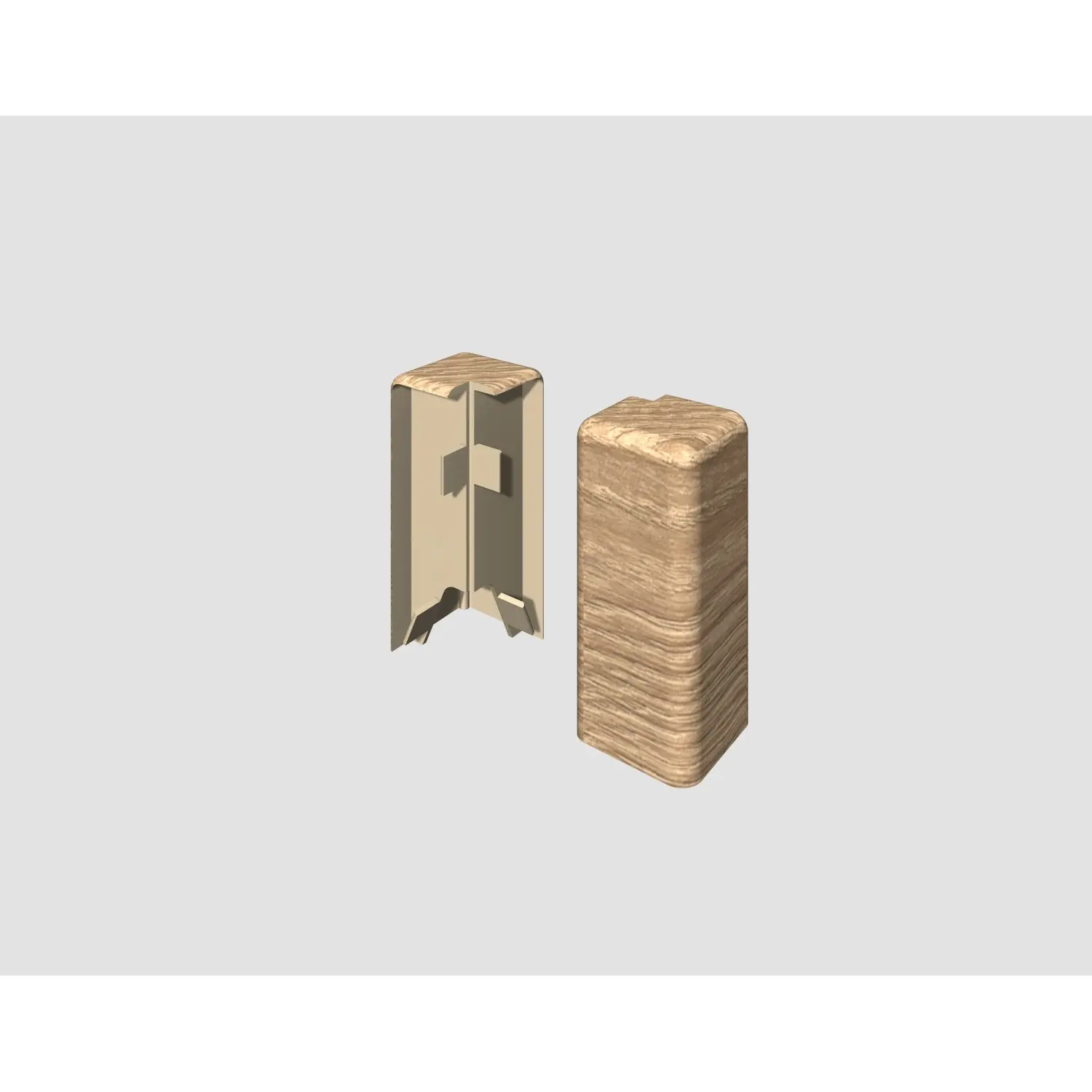 EGGER Vnější roh pro soklovou lištu CUBICAL dub taupe, 2 ks