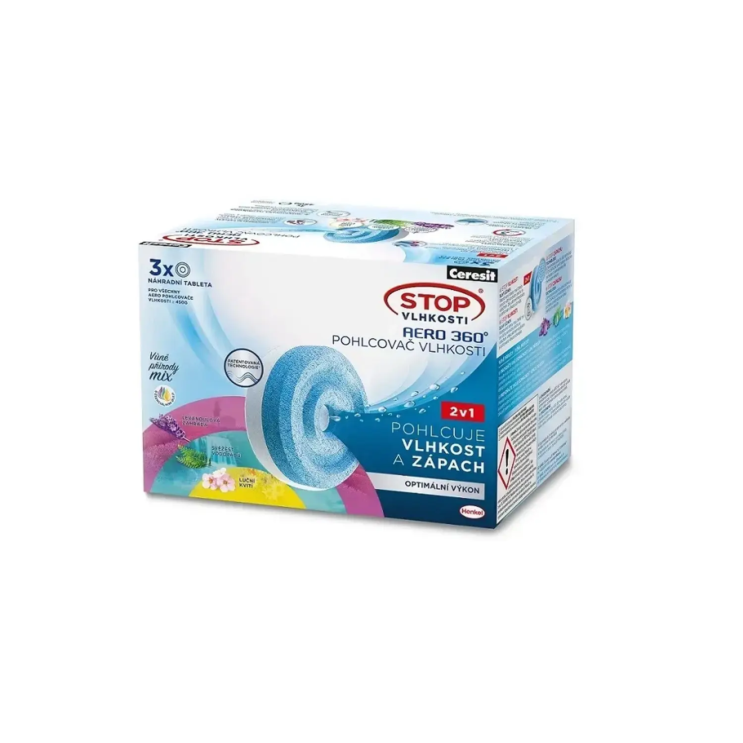STOP VLHKOSTI AERO 360° Náhradní tablety AROMA TRIOPACK 3 x 450 g