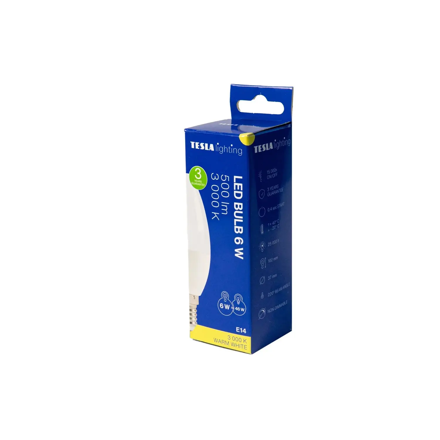 LED žárovka Candle svíčka 6W E14 3000K